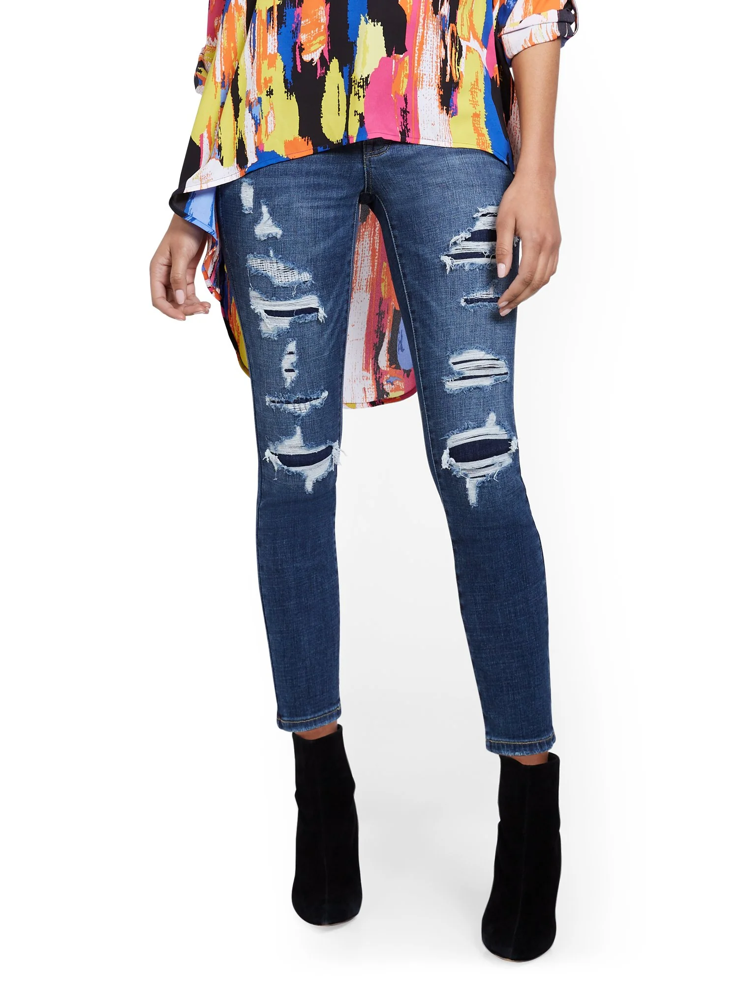 Mya Curvy High-Waisted Super-Skinny Ankle Jeans - Image 2