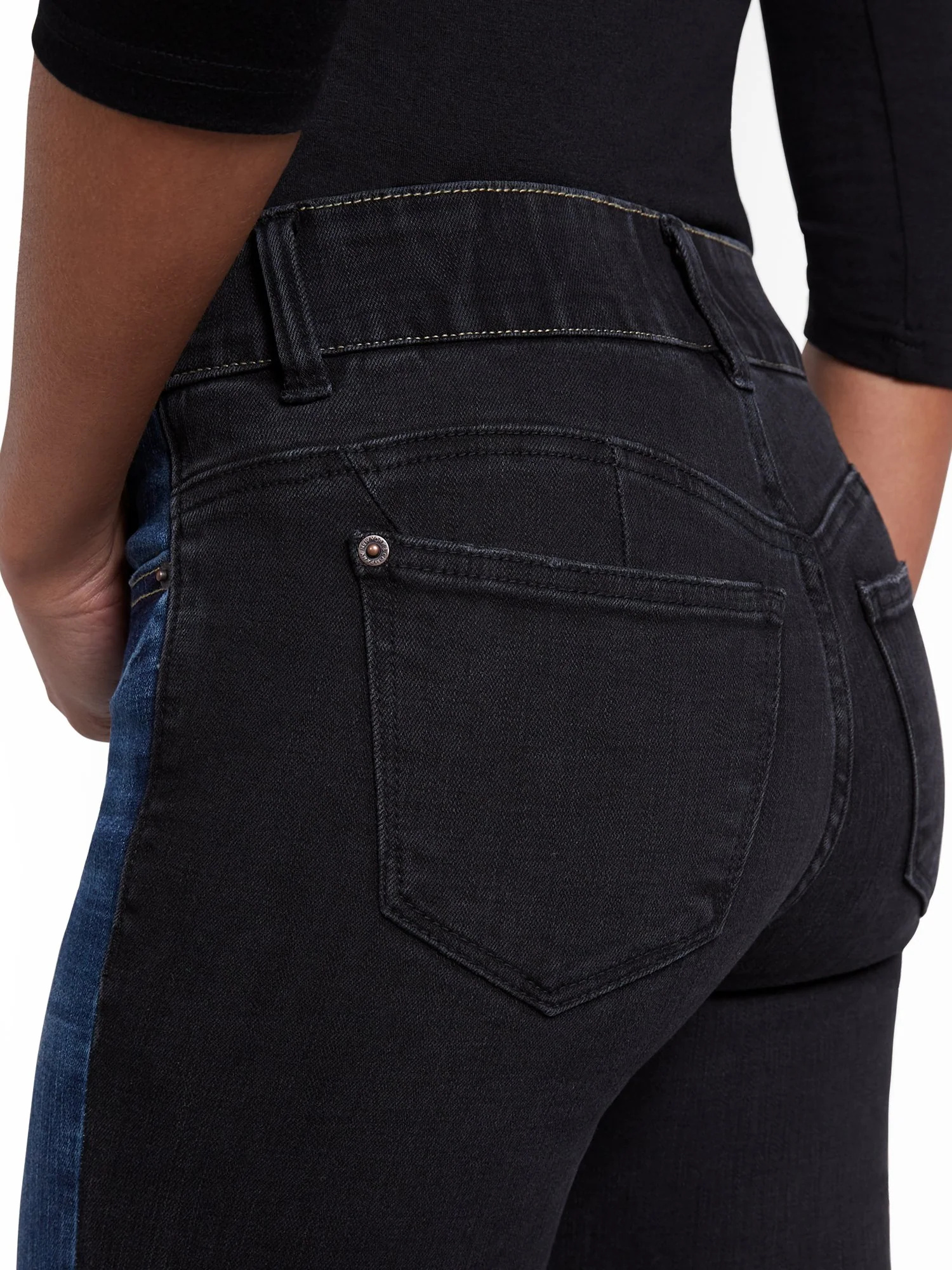 Mya Curvy High-Waisted Super-Skinny Ankle Jeans - Colorblock - Image 4