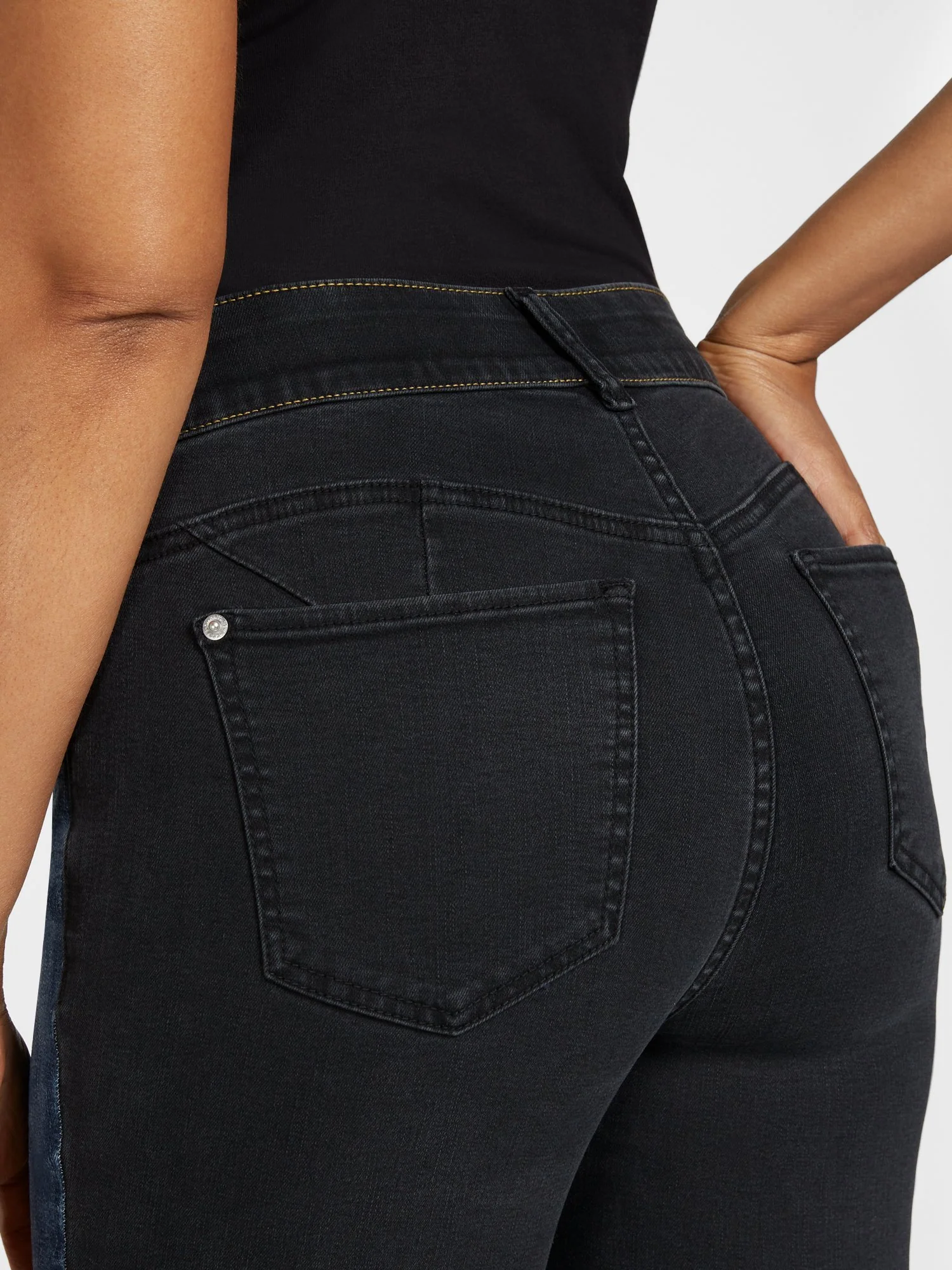 Mya Curvy High-Waisted Super-Skinny Jeans - Colorblock - Image 4