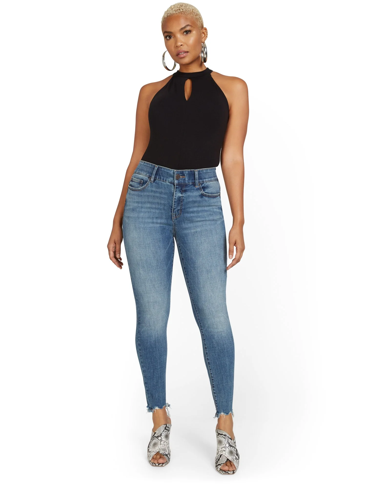 Mya Curvy High-Waisted Super-Skinny Jeans - Medium Wash - Image 2