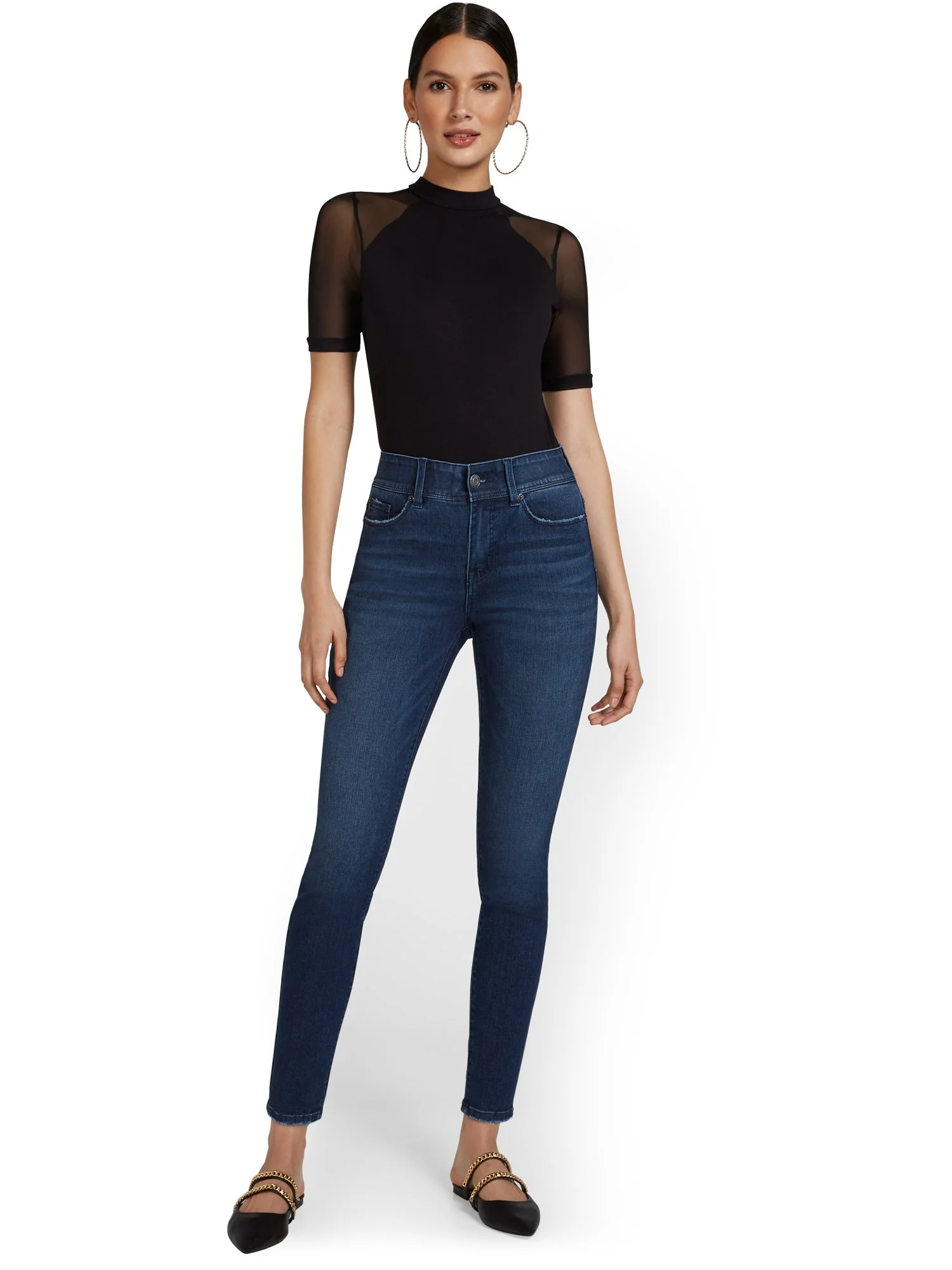 Mya Curvy Ultra High-Waisted Super-Skinny Boost Jeans - Hamilton Wash - Image 6