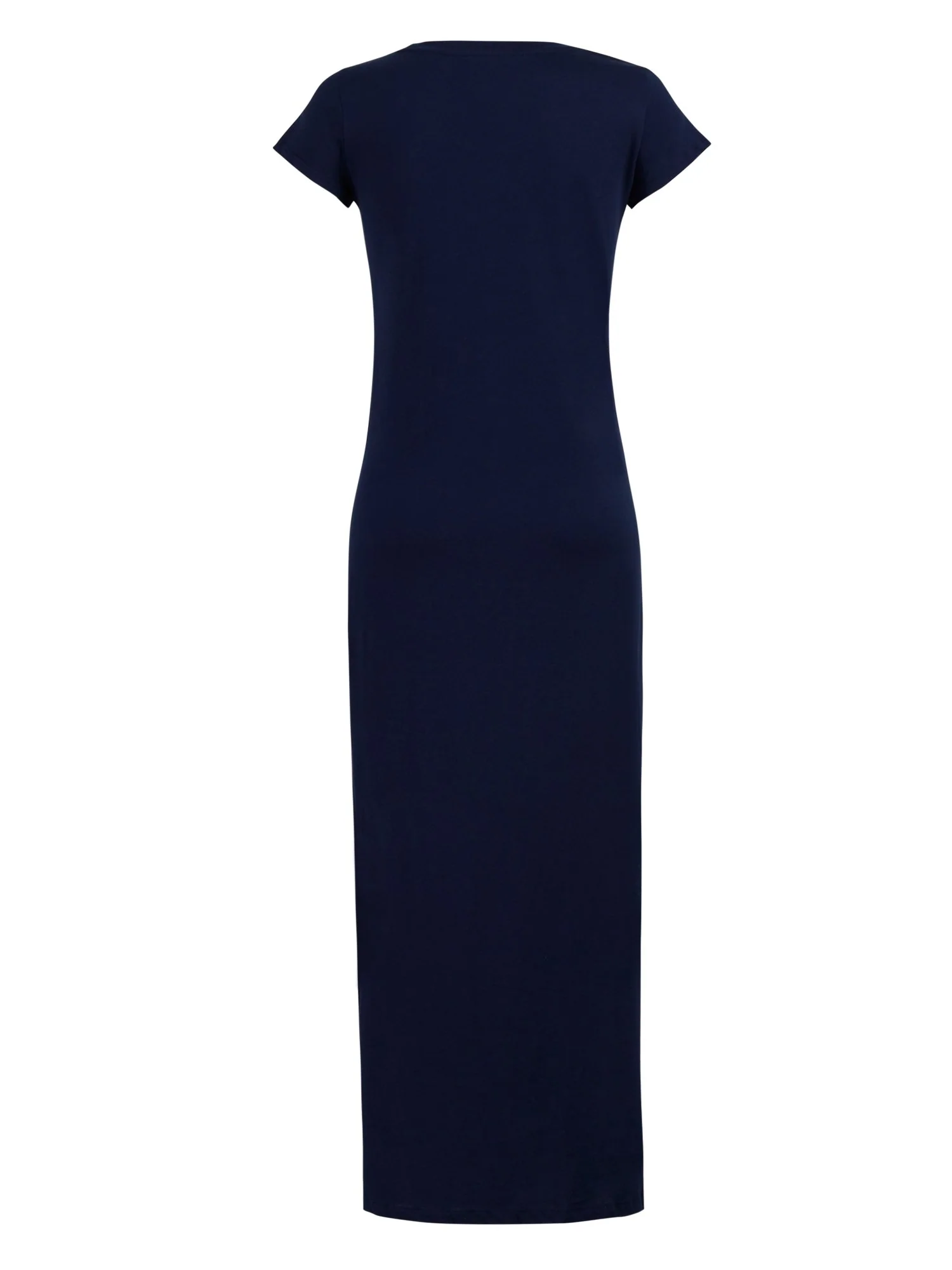 Navy Cotton Maxi Tee Dress - Image 3