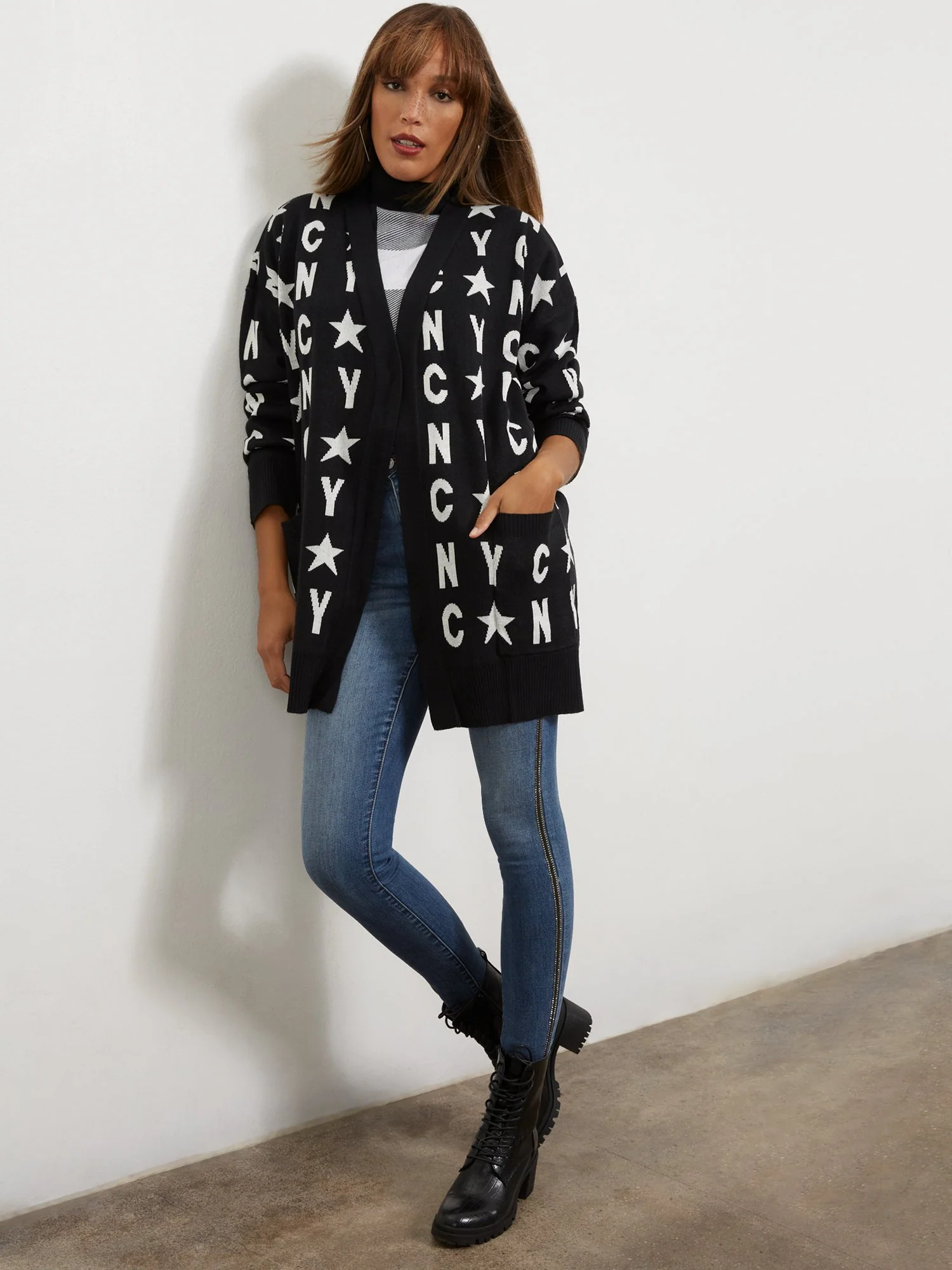 NYC Graphic Cardigan - Image 4