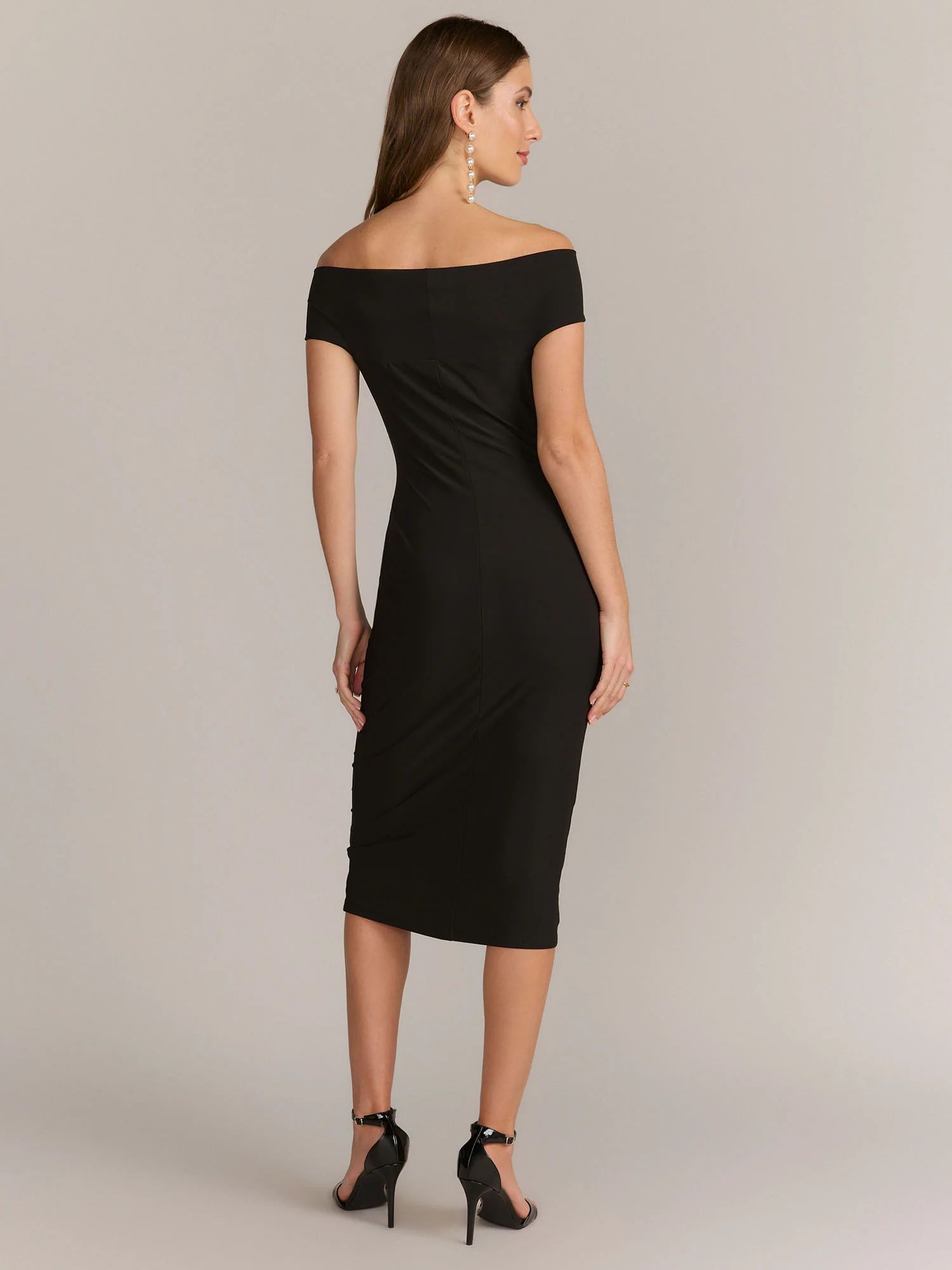 Lena Off Shoulder Rosette Jersey Dress - Brands We Love - Image 3