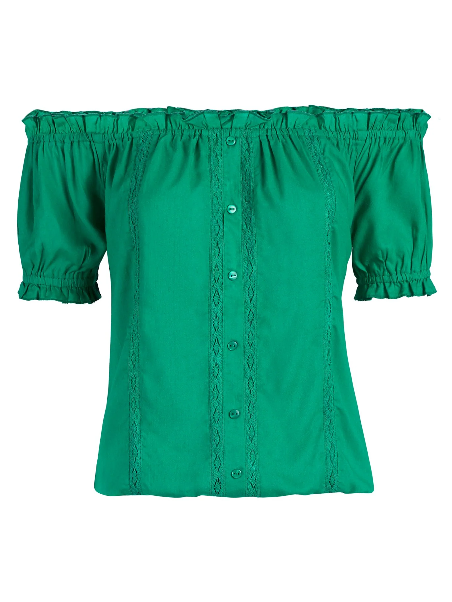 Off-The-Shoulder Button-Front Top - Image 6