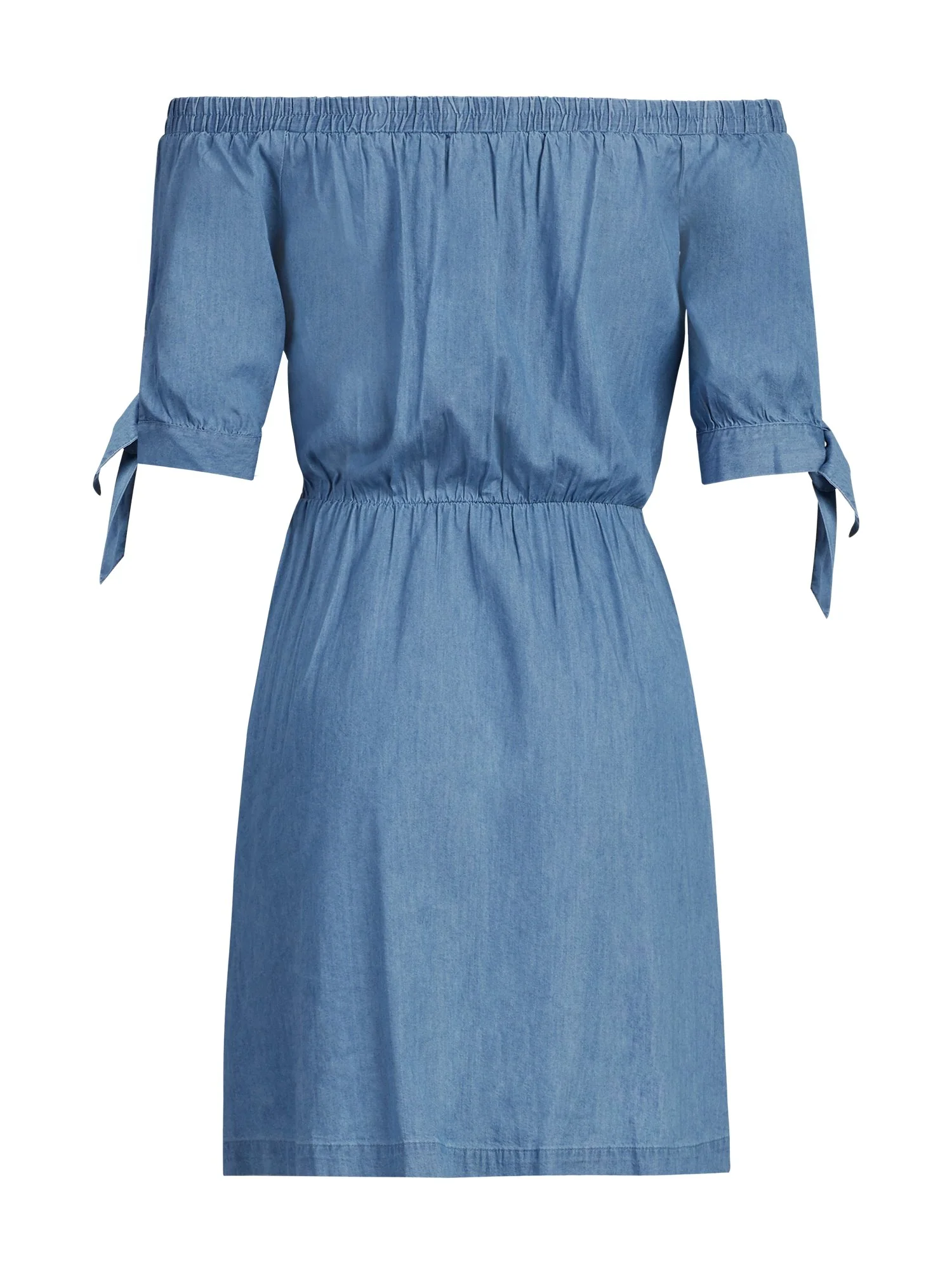 Off-The-Shoulder Denim Shift Dress - Image 3