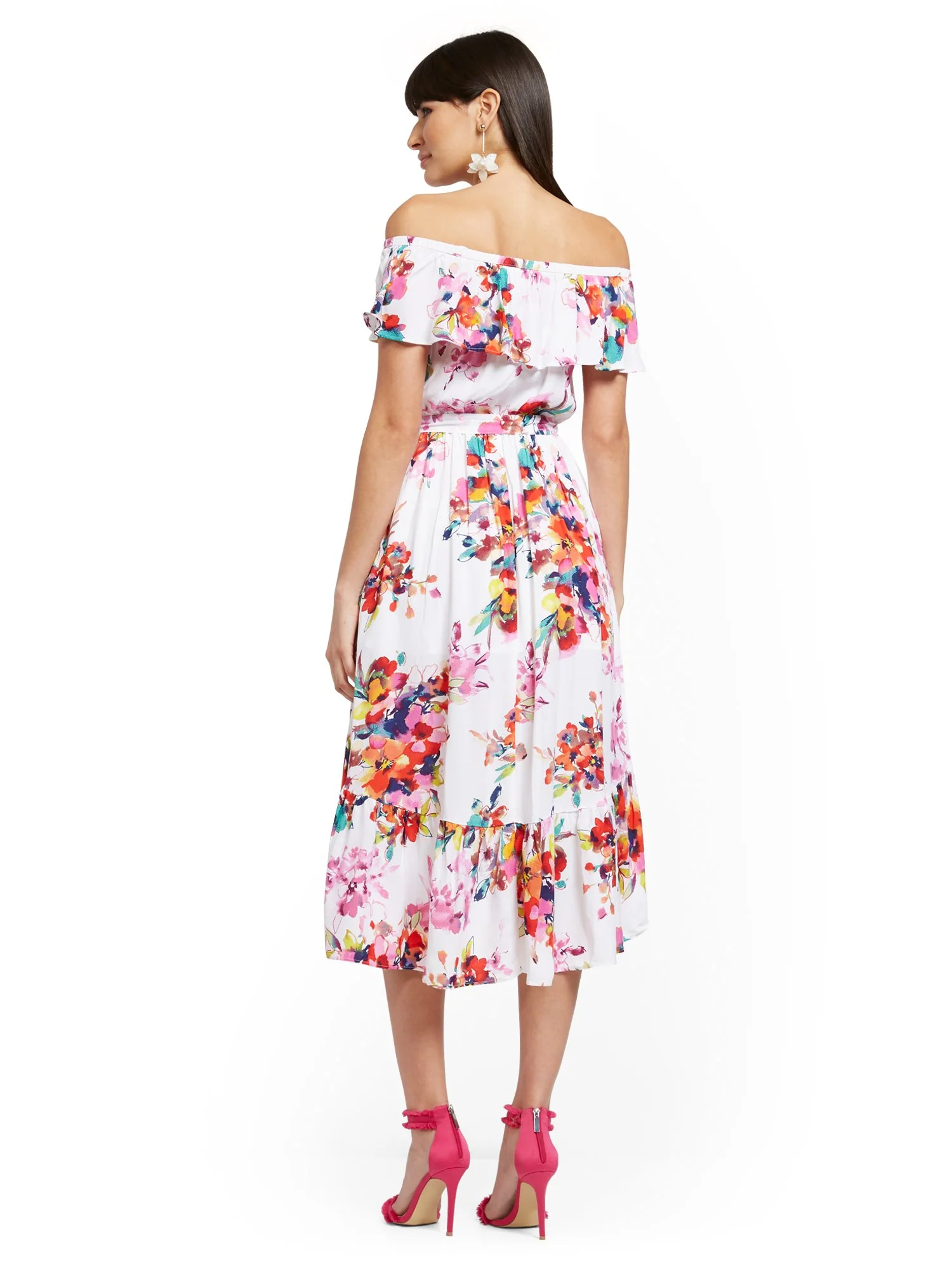Off-The-Shoulder Hi-Lo Maxi Dress - Image 3