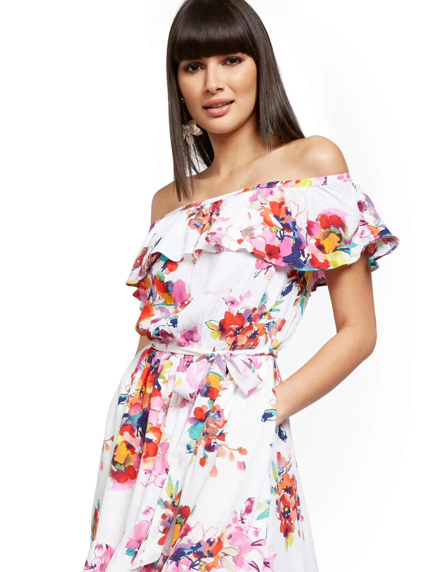 Off-The-Shoulder Hi-Lo Maxi Dress - Image 4