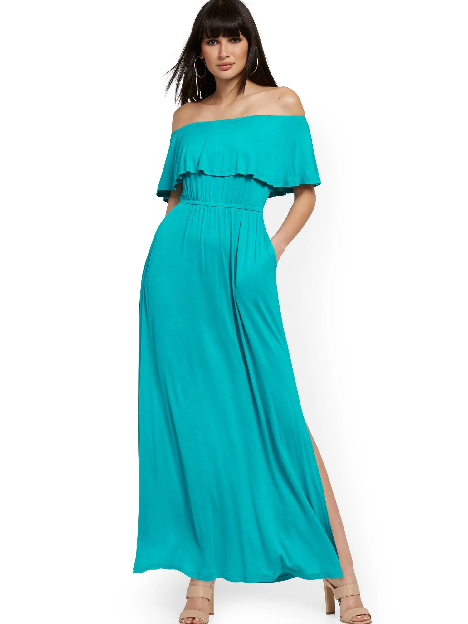 Off-The-Shoulder Maxi Dress - Image 11