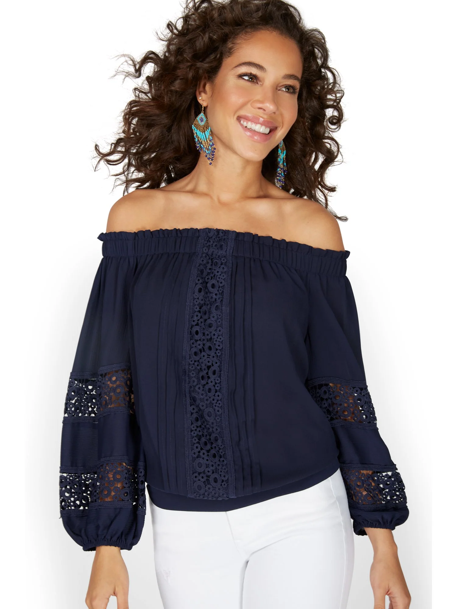 Off-The-Shoulder Peasant Blouse - Lily & Cali - Image 9