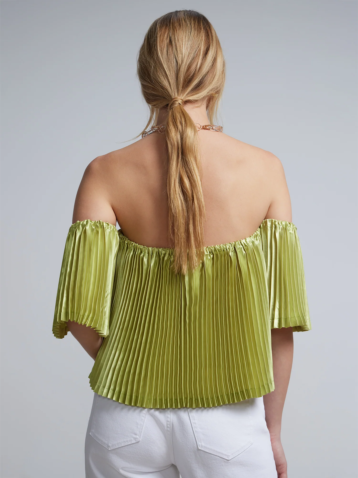 Off-The-Shoulder Pleated Top - Image 3
