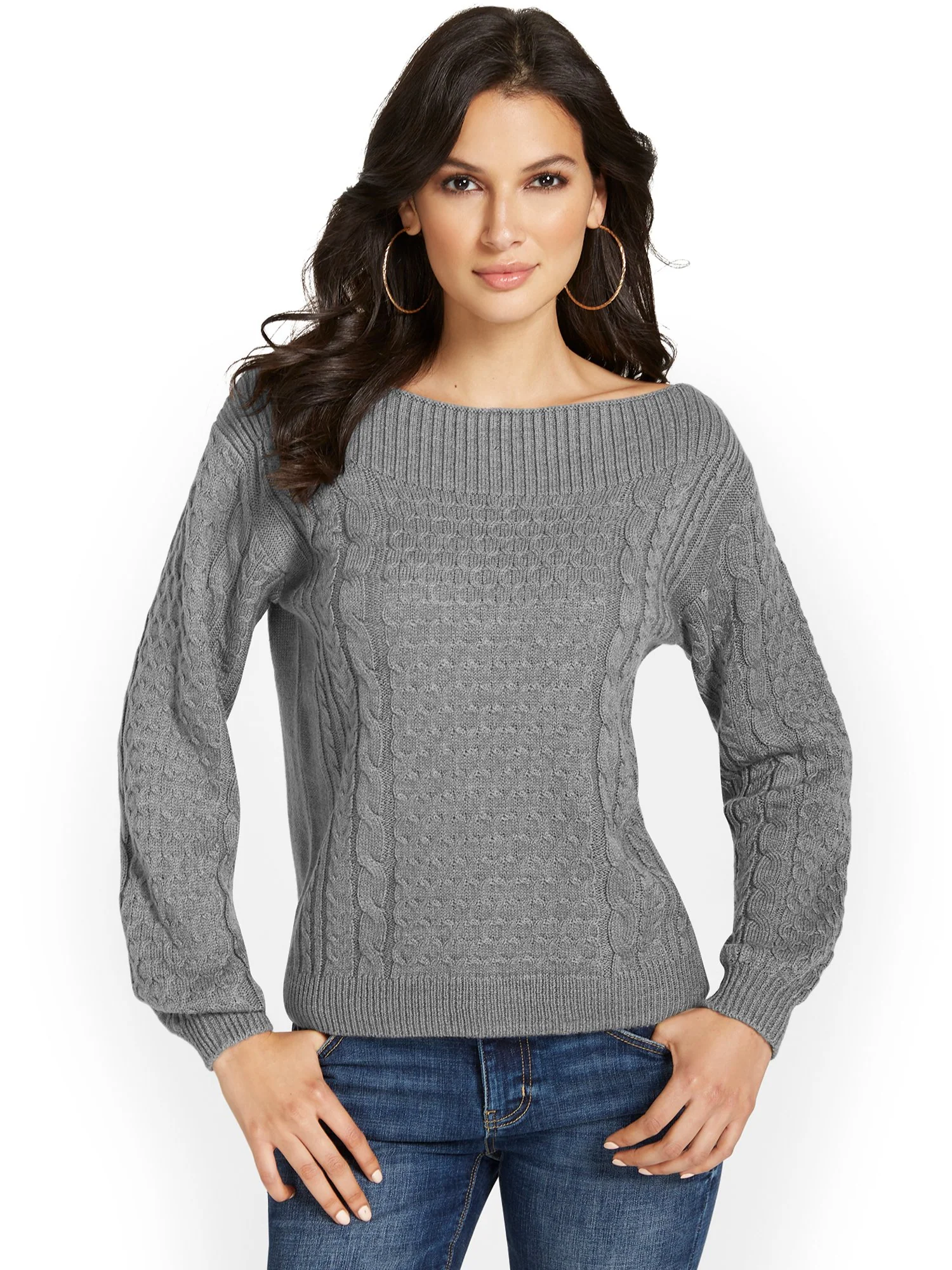 Off-The-Shoulder Pullover Sweater - Image 4