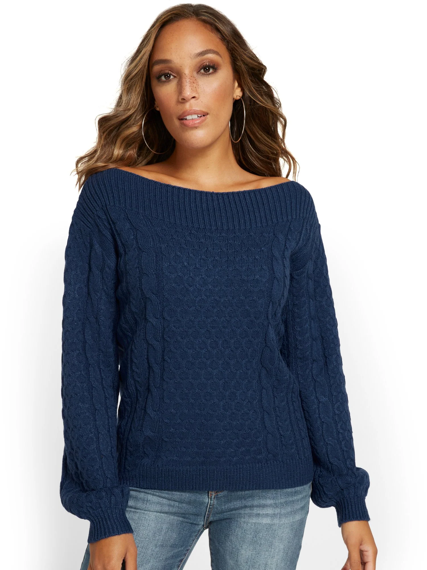 Off-The-Shoulder Pullover Sweater - Image 8