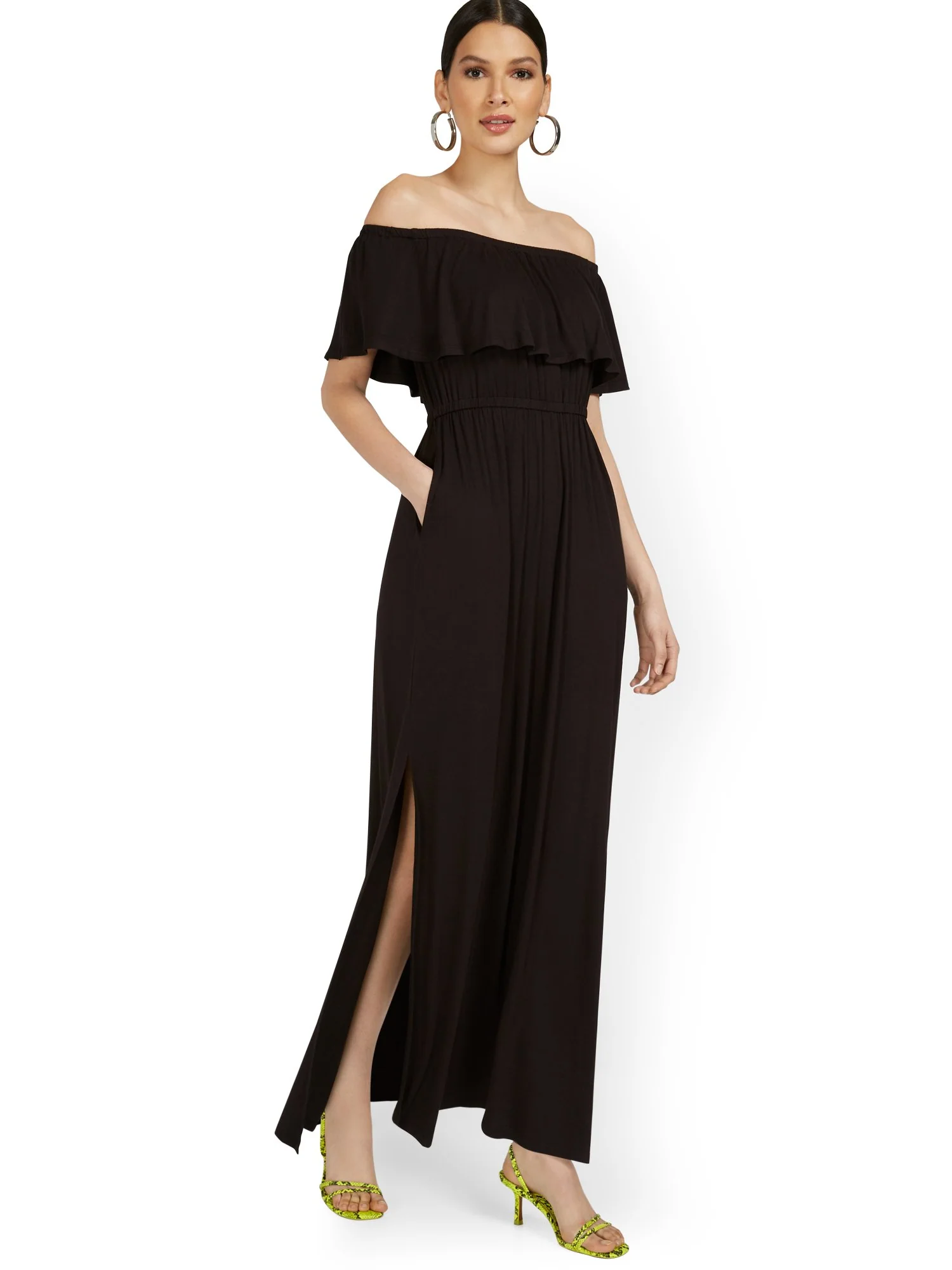 Off-The-Shoulder Ruffle Maxi Dress - Image 2