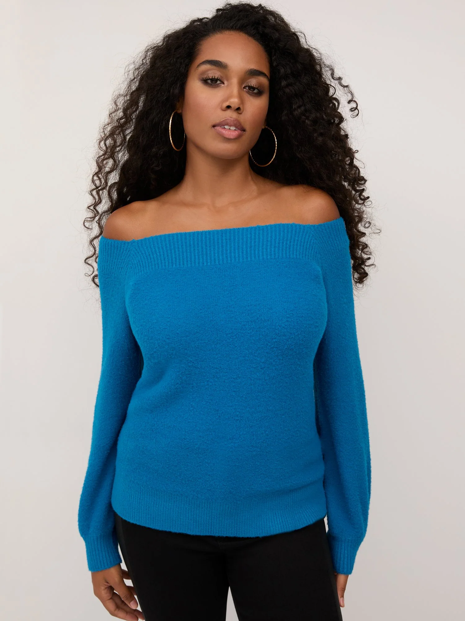 Off-The-Shoulder Super-Soft Sweater - Image 4
