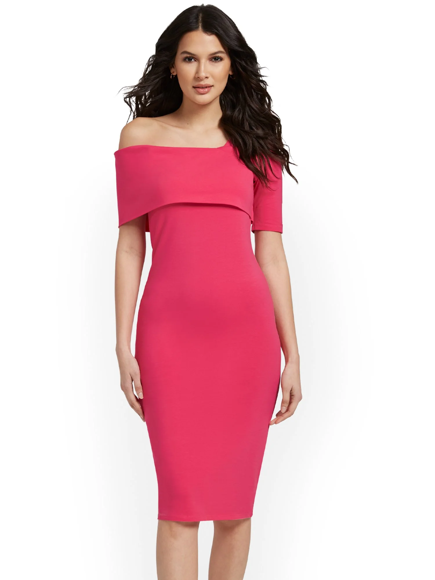 One-Shoulder City Tee Dress - Image 7