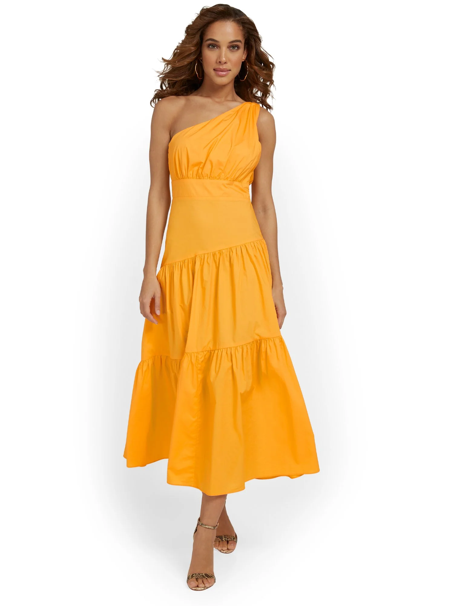 One-Shoulder Poplin Maxi Dress - Lena - Image 12