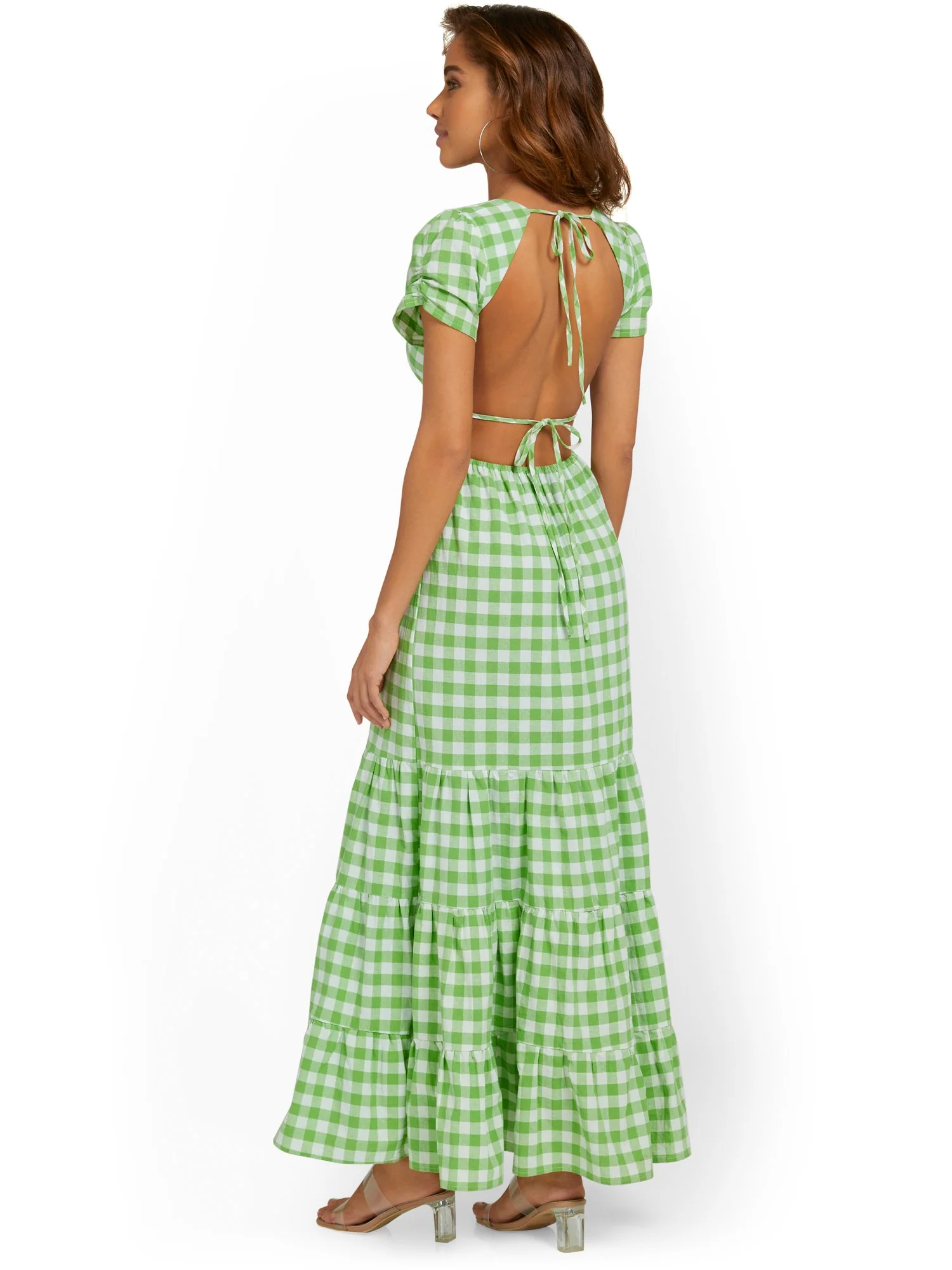 Lena Open-Back Gingham Dress - Brands We Love - Image 8