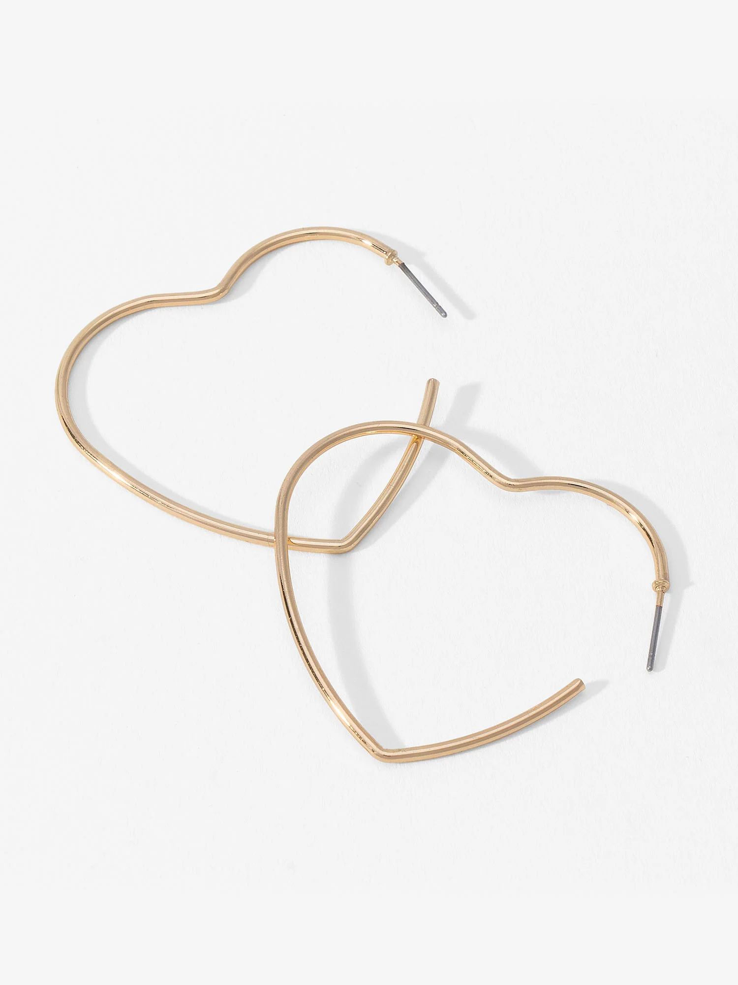 Open Heart Hoop Earring