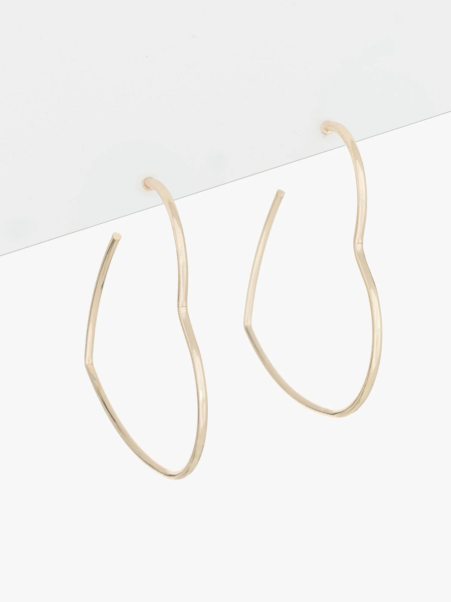 Open Heart Hoop Earring - Image 2