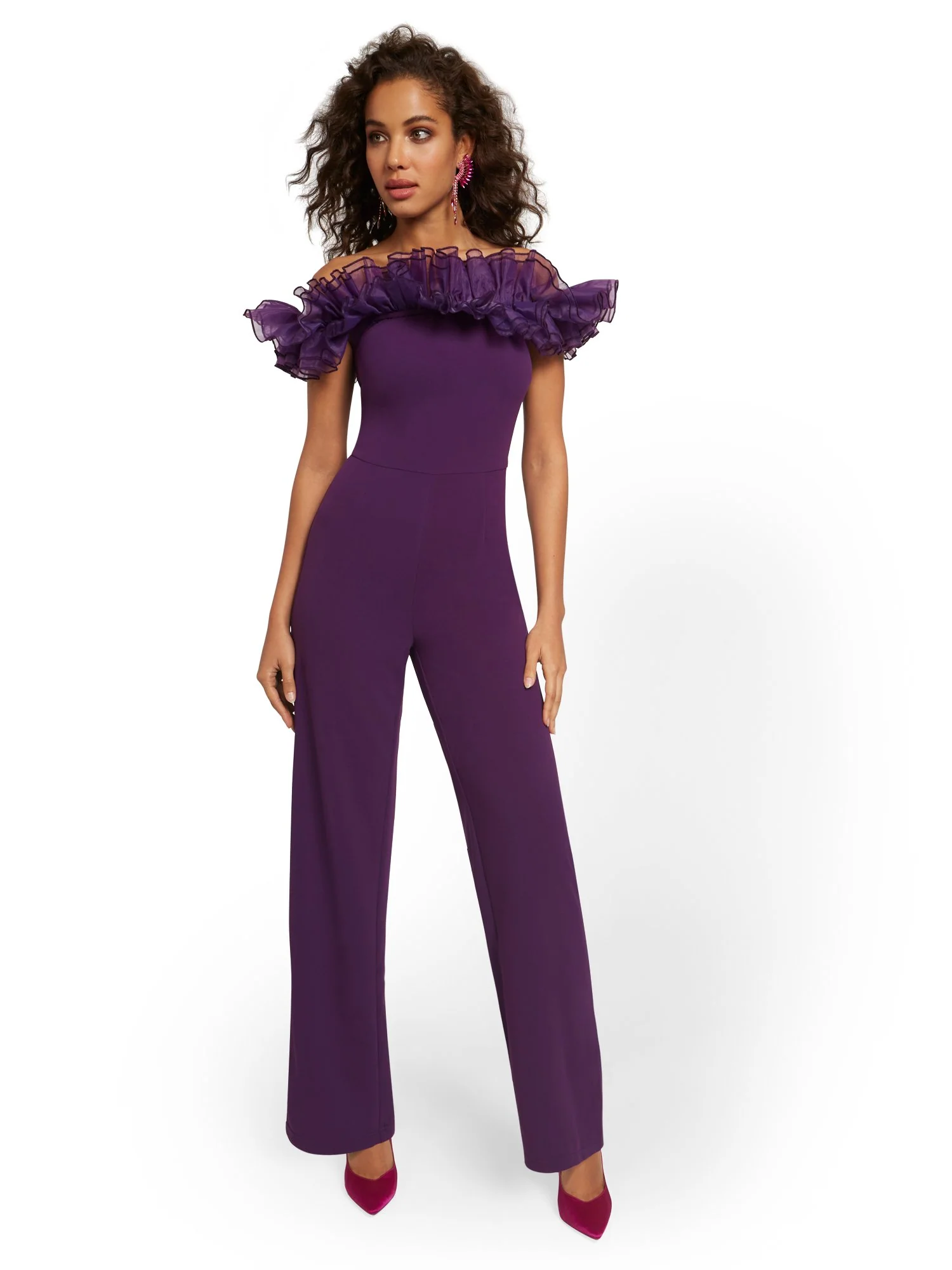 Organza Ruffle Top Jumpsuit