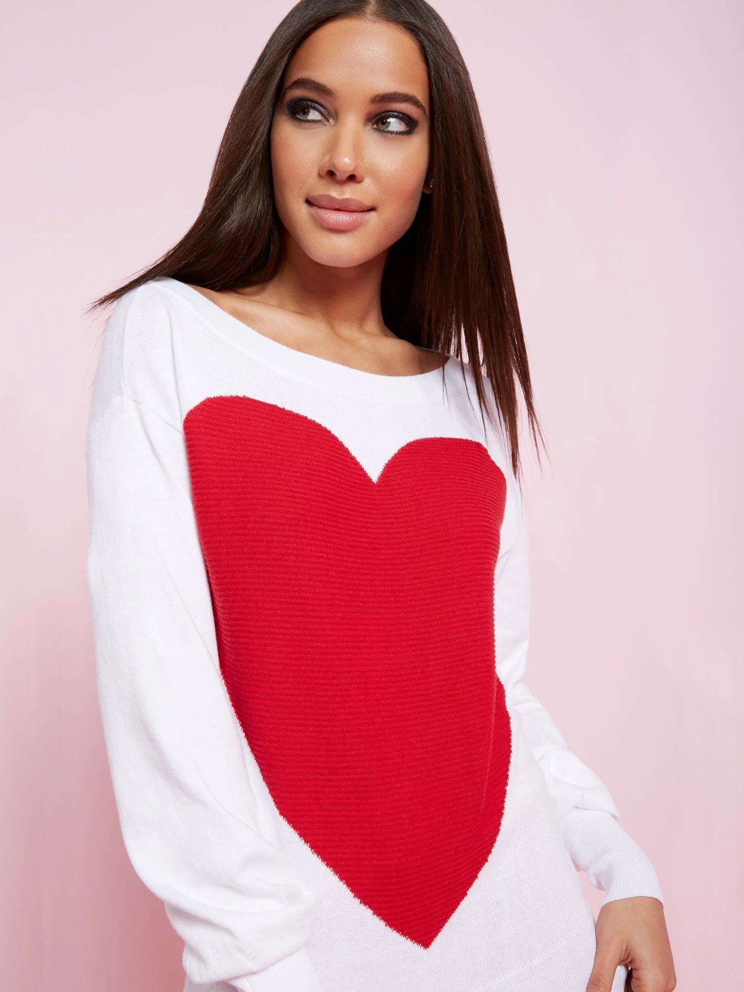 Oversized Heart Tunic Sweater - Image 4