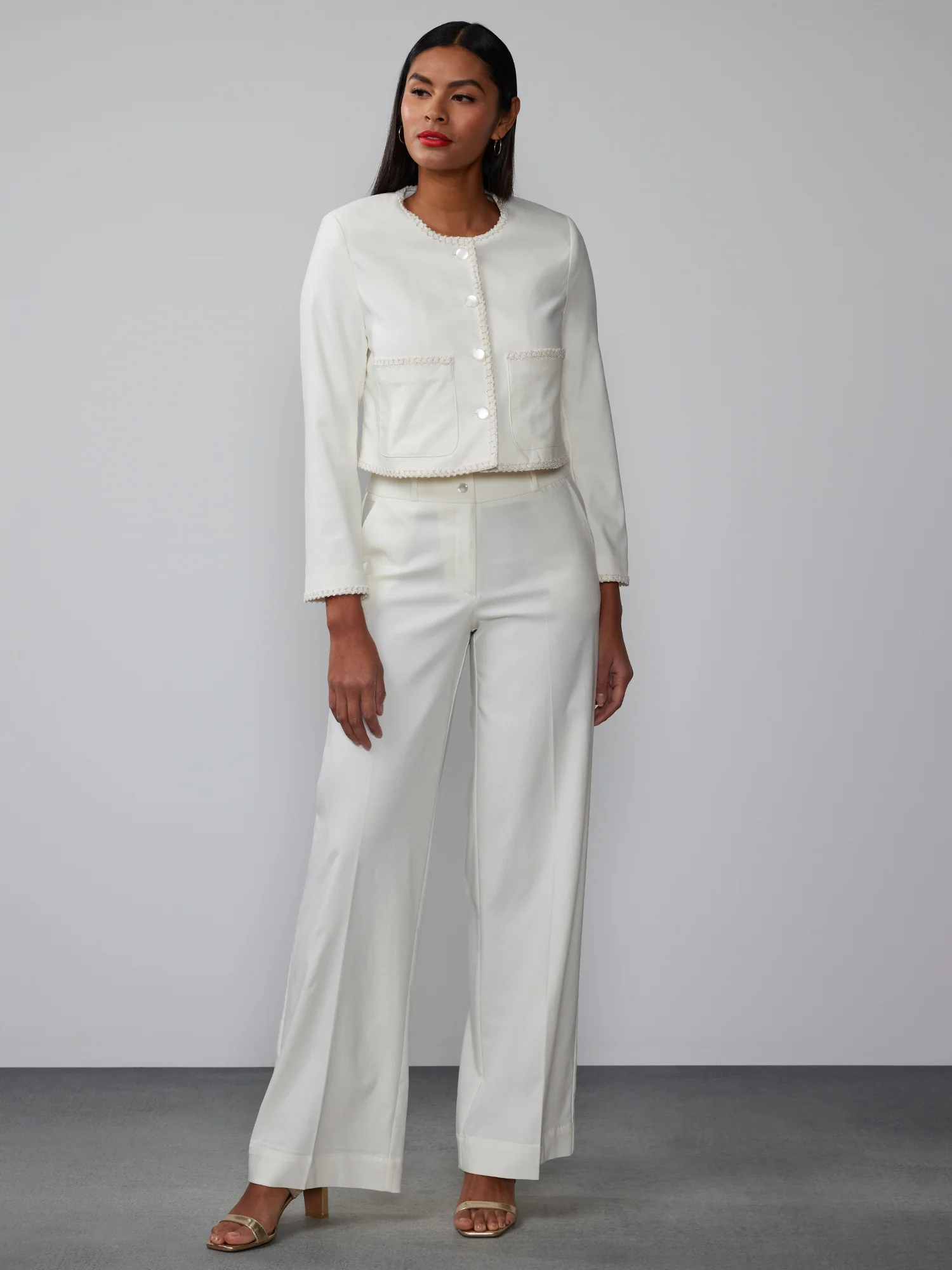 Petite Wide Leg Tie Waist Pant - Image 4