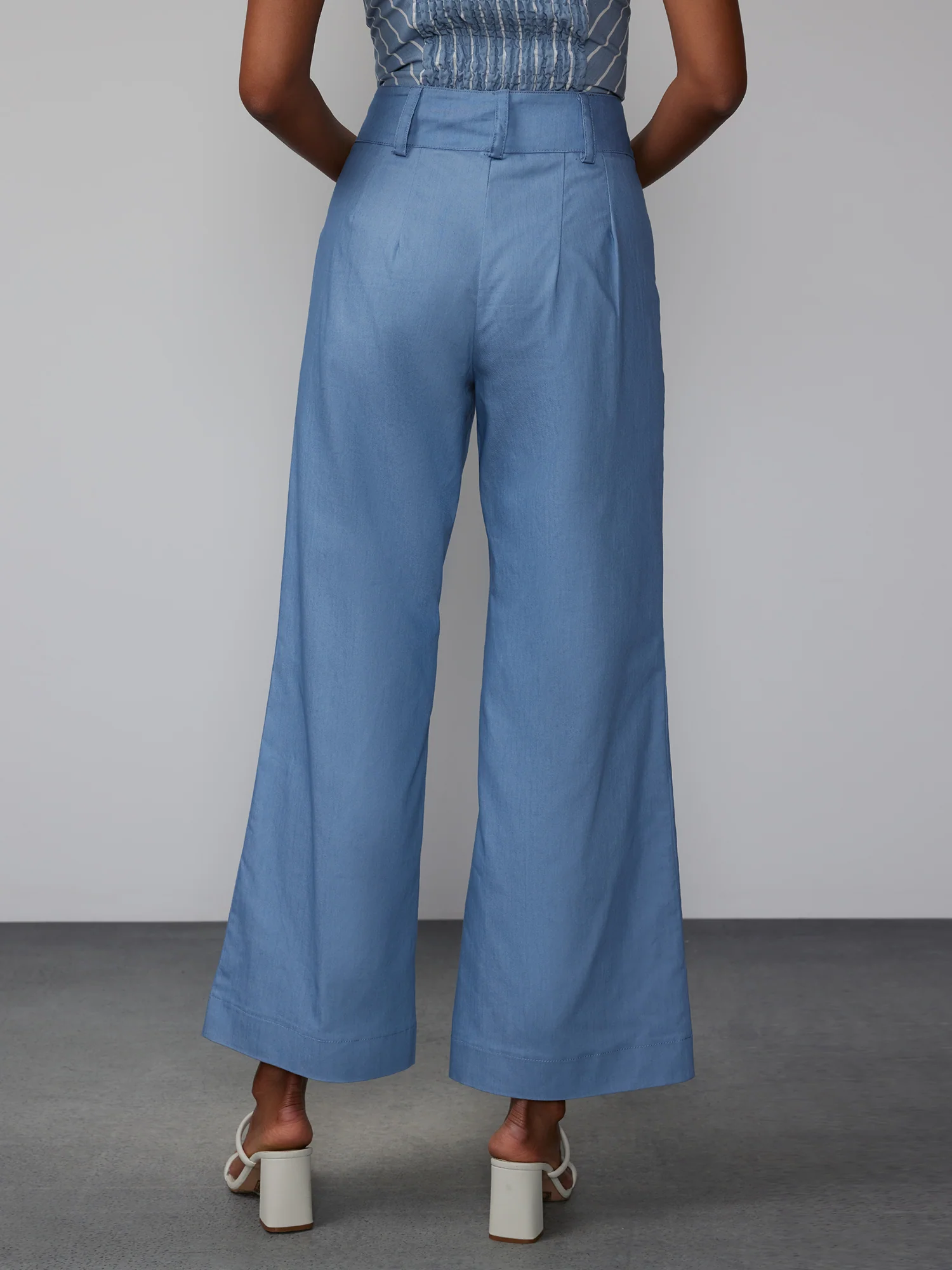 Petite High Rise Wide Leg Pant - Image 3