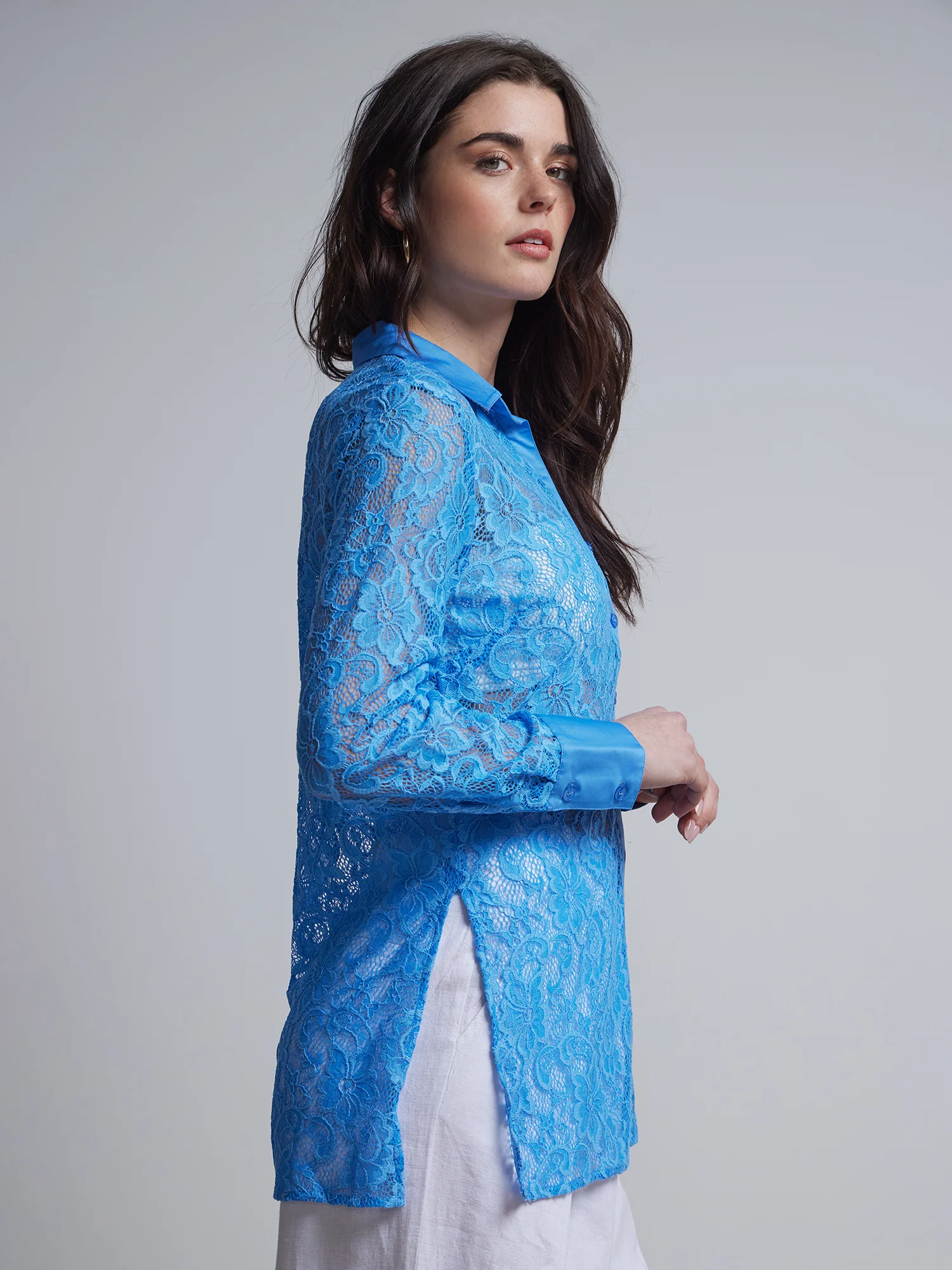 Paisley-Lace Button-Front Shirt - Image 2