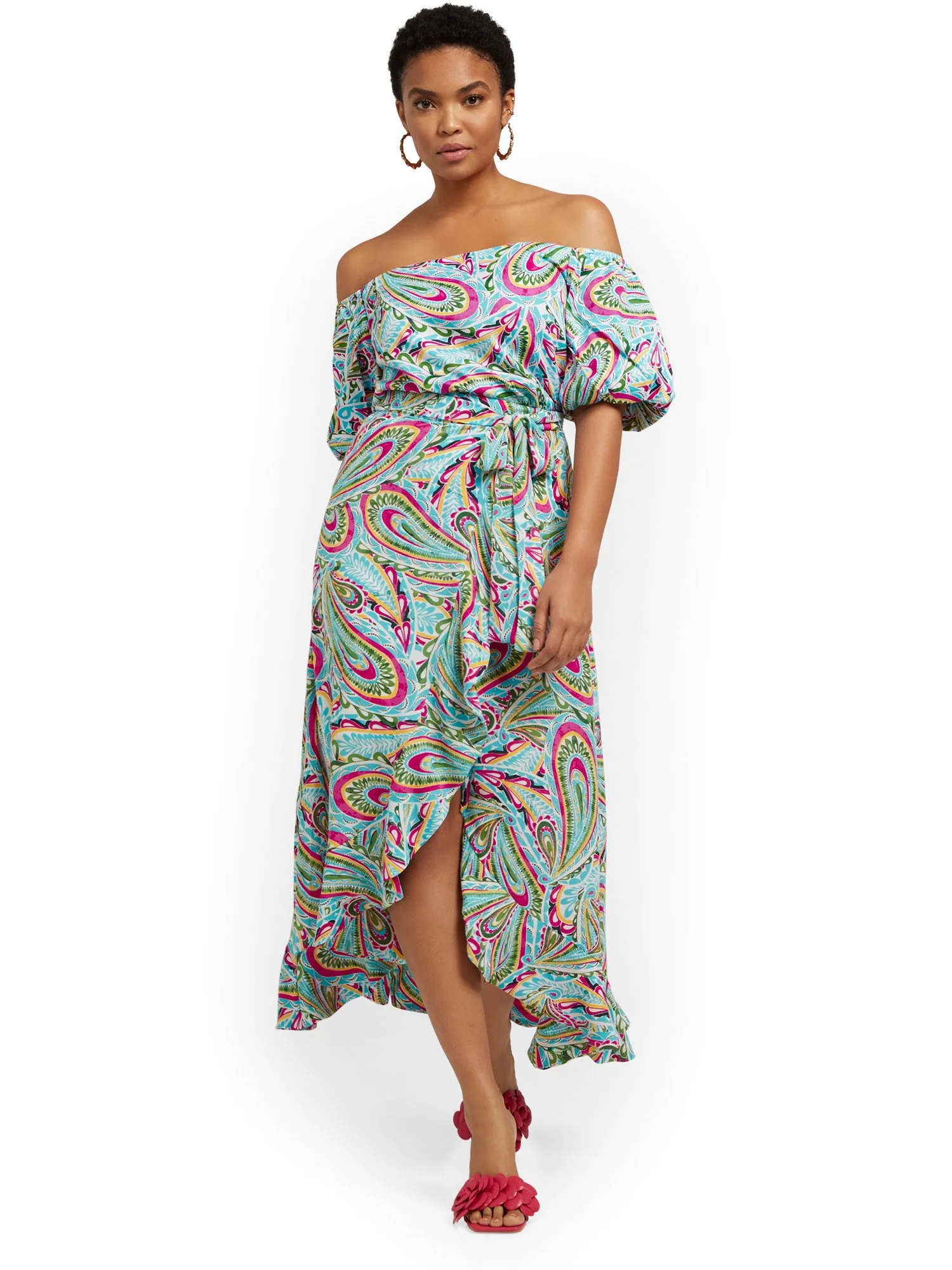 Paisley Maxi Wrap Skirt - Image 4