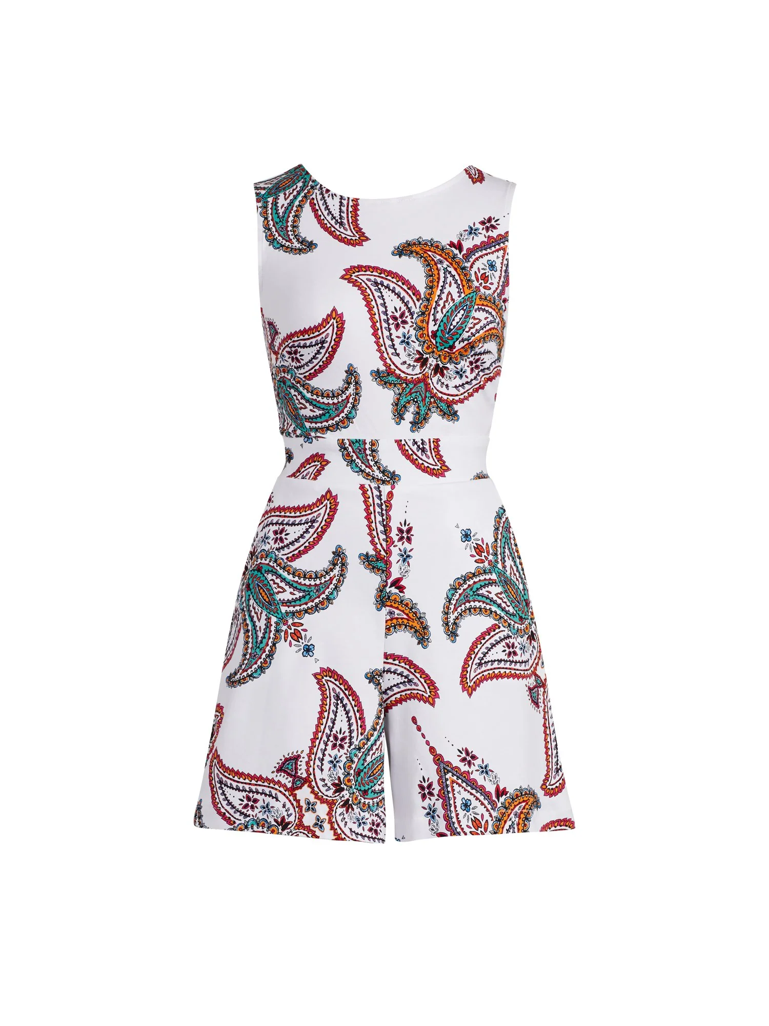 Paisley Print Tie-Back Romper - Image 3