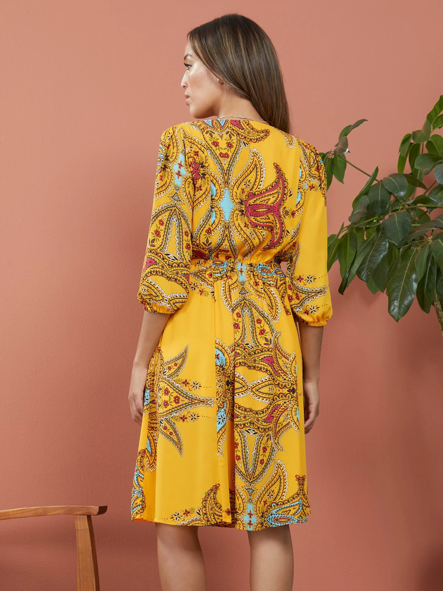 Paisley Wrap Dress - Image 3