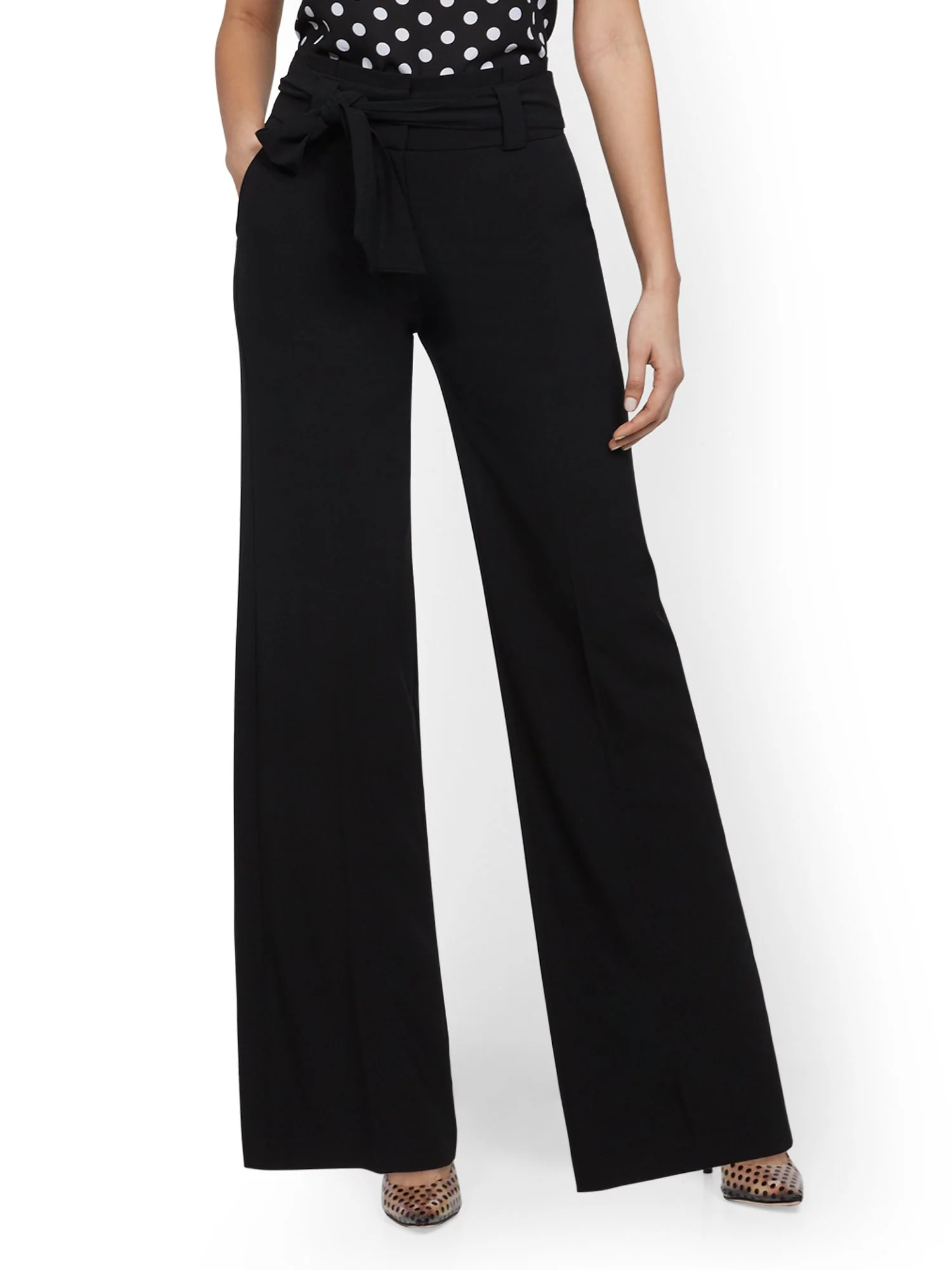 Paperbag-Waist Wide-Leg Pant - 7th Avenue