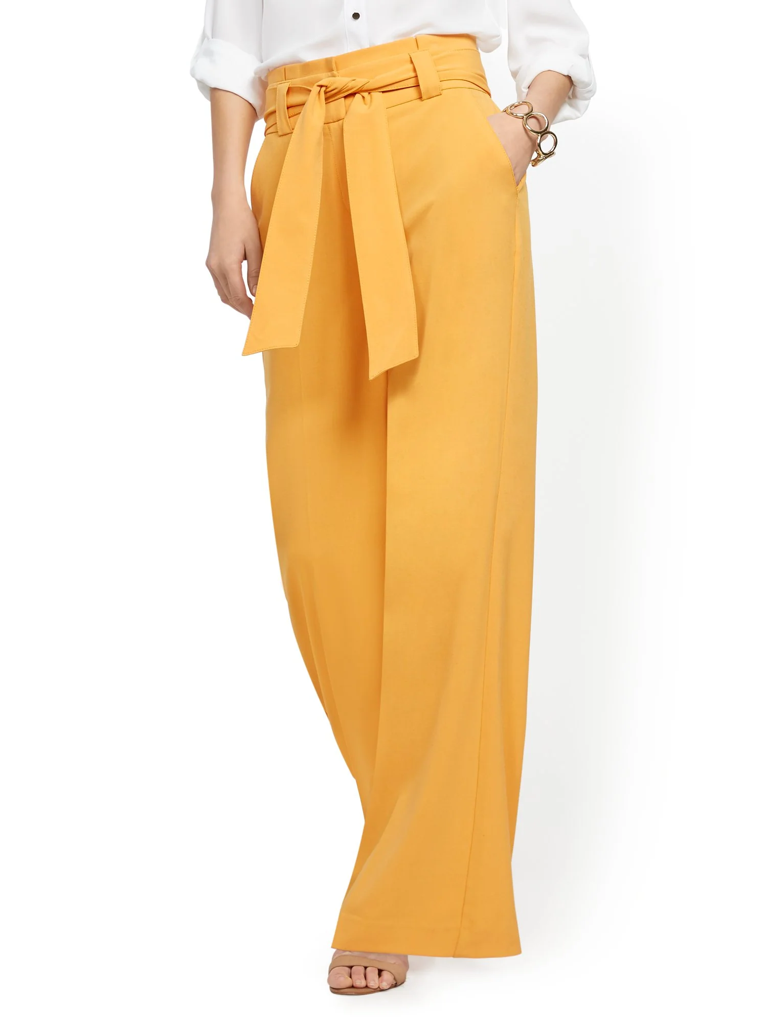 Paperbag-Waist Wide-Leg Pant - 7th Avenue - Image 14