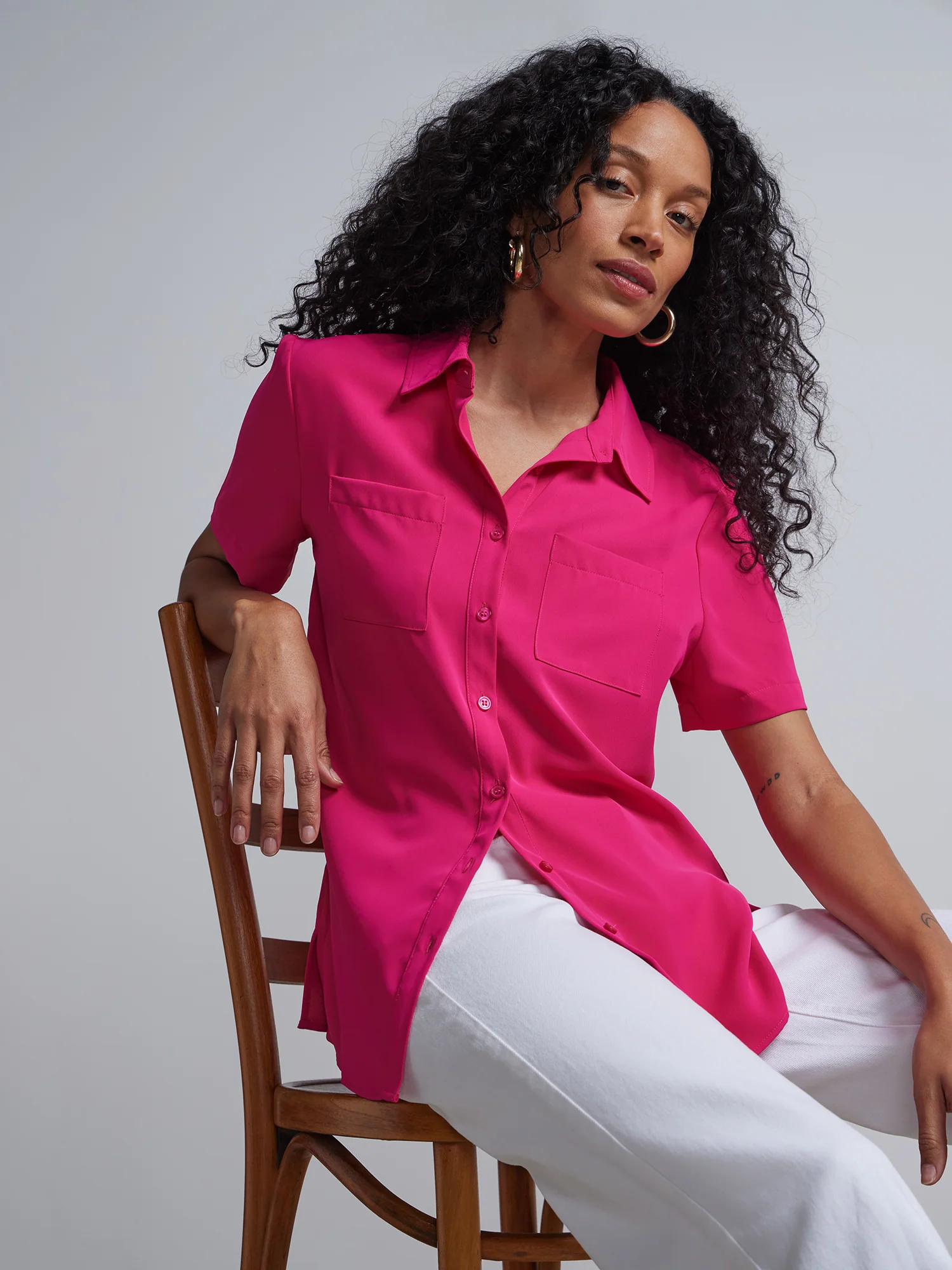 Patch-Pocket Button-Front Shirt - Image 13
