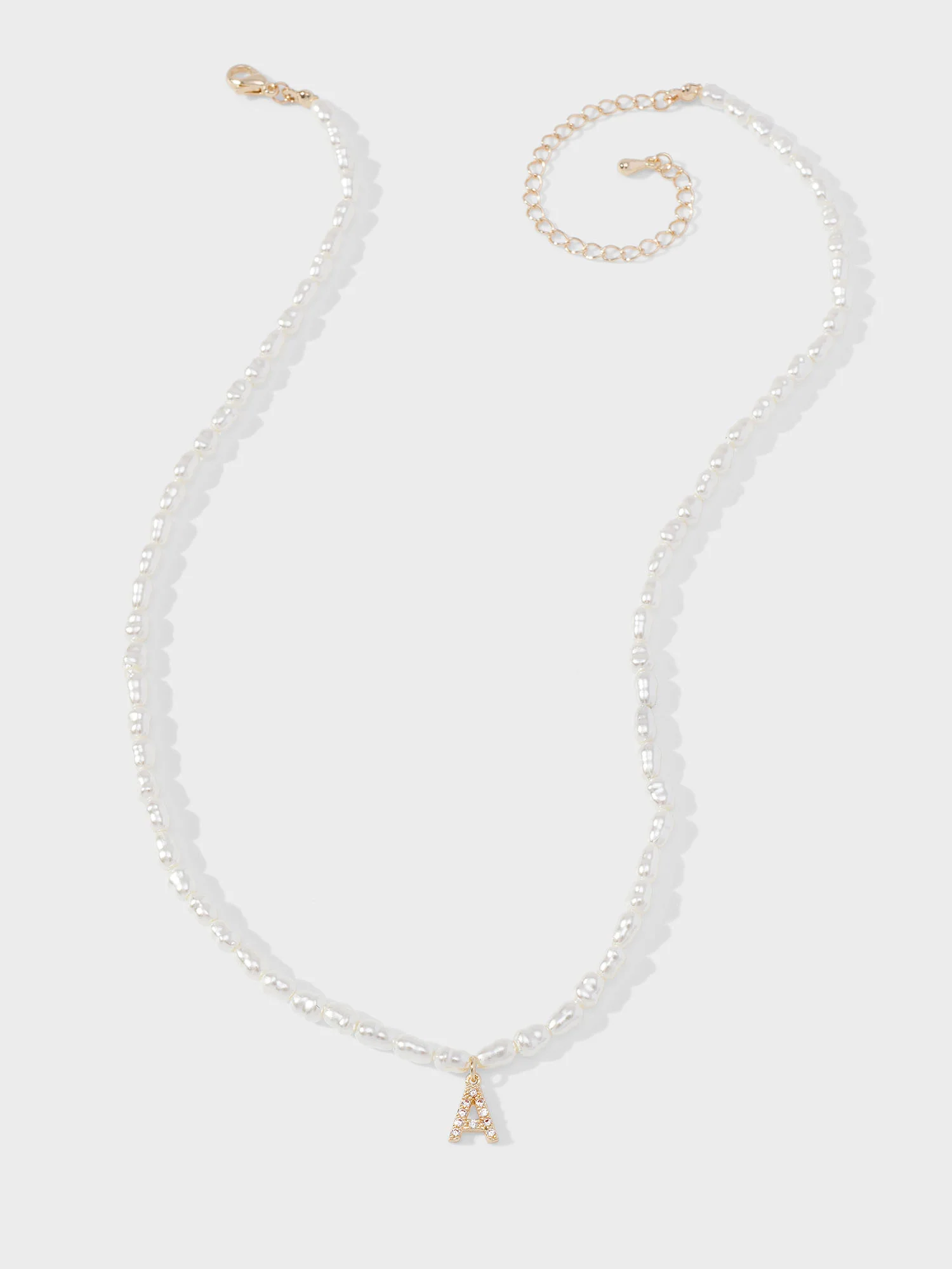 La Radiant Pearl Beaded Initial "E" Necklace - Brands We Love - Image 2