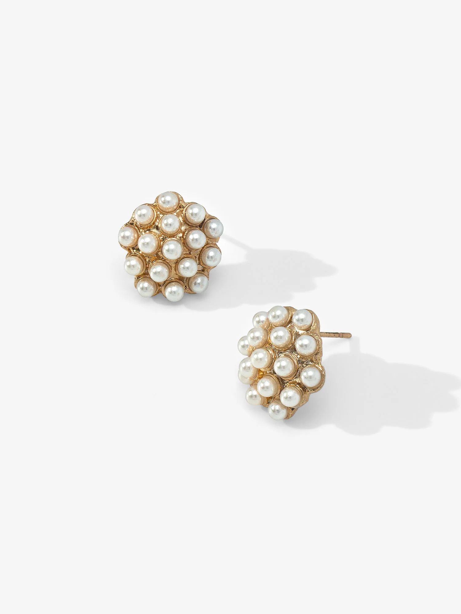 Pearl Cluster Stud Earrings