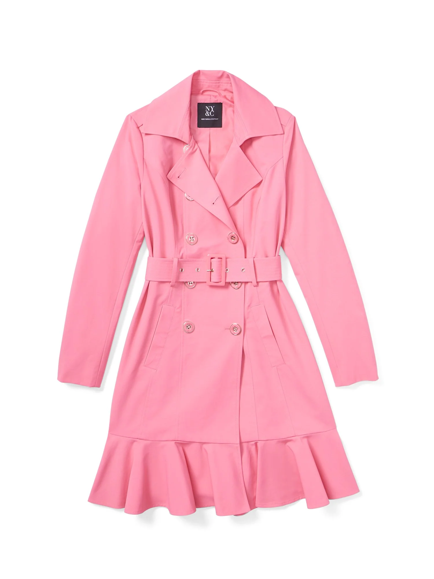 Peplum Belted Trenchcoat - City Trench Collection - Image 9