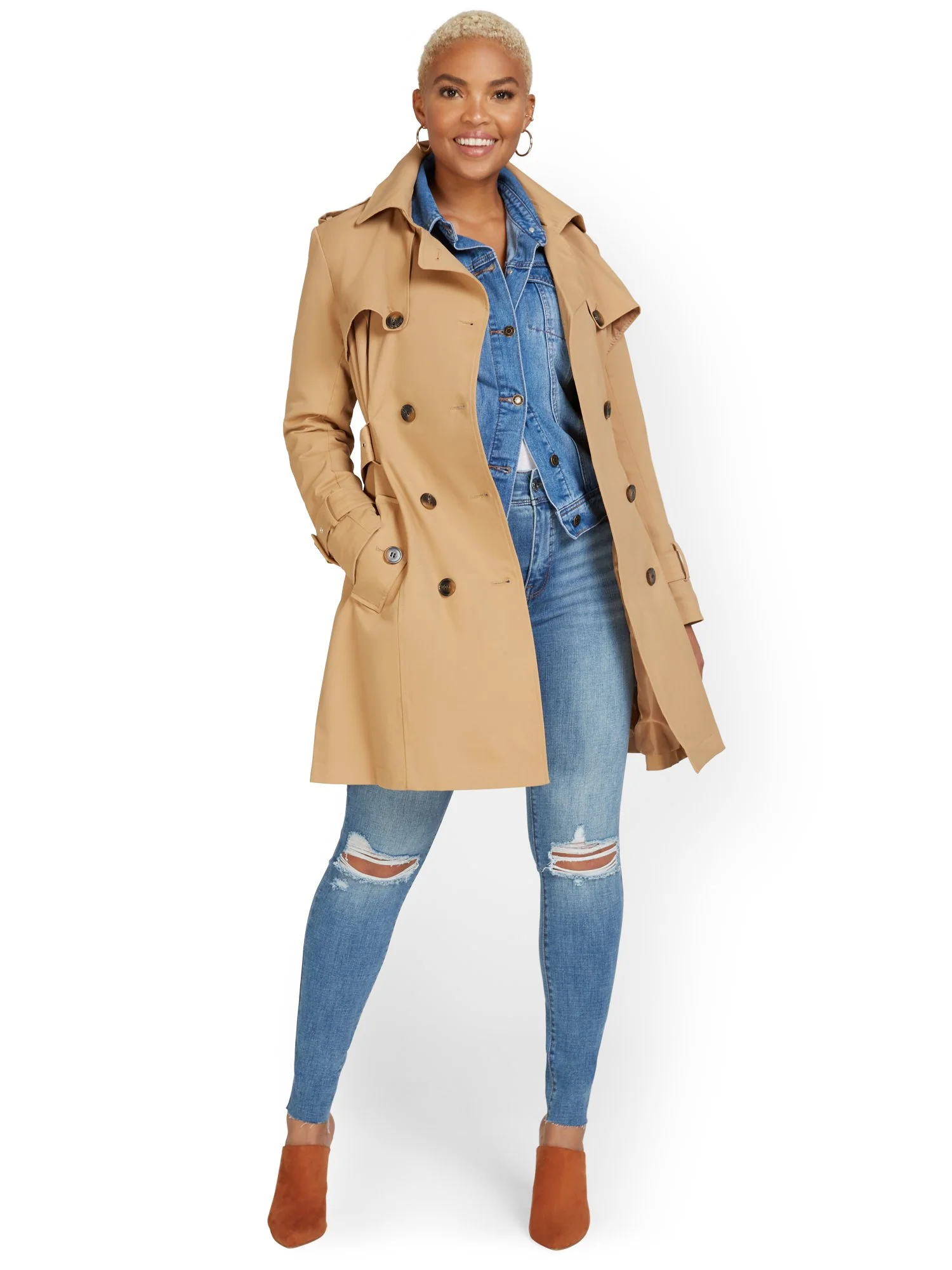 Petite Belted Trenchcoat - City Trench Collection - Image 7