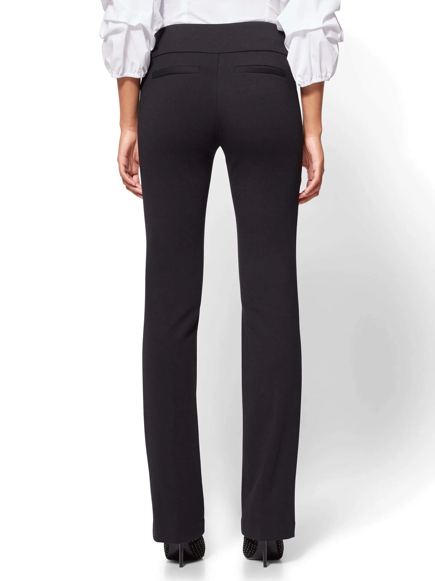 Petite Bootcut Pull-On Pant - Signature Fit - Ponte - 7th Avenue - Image 3