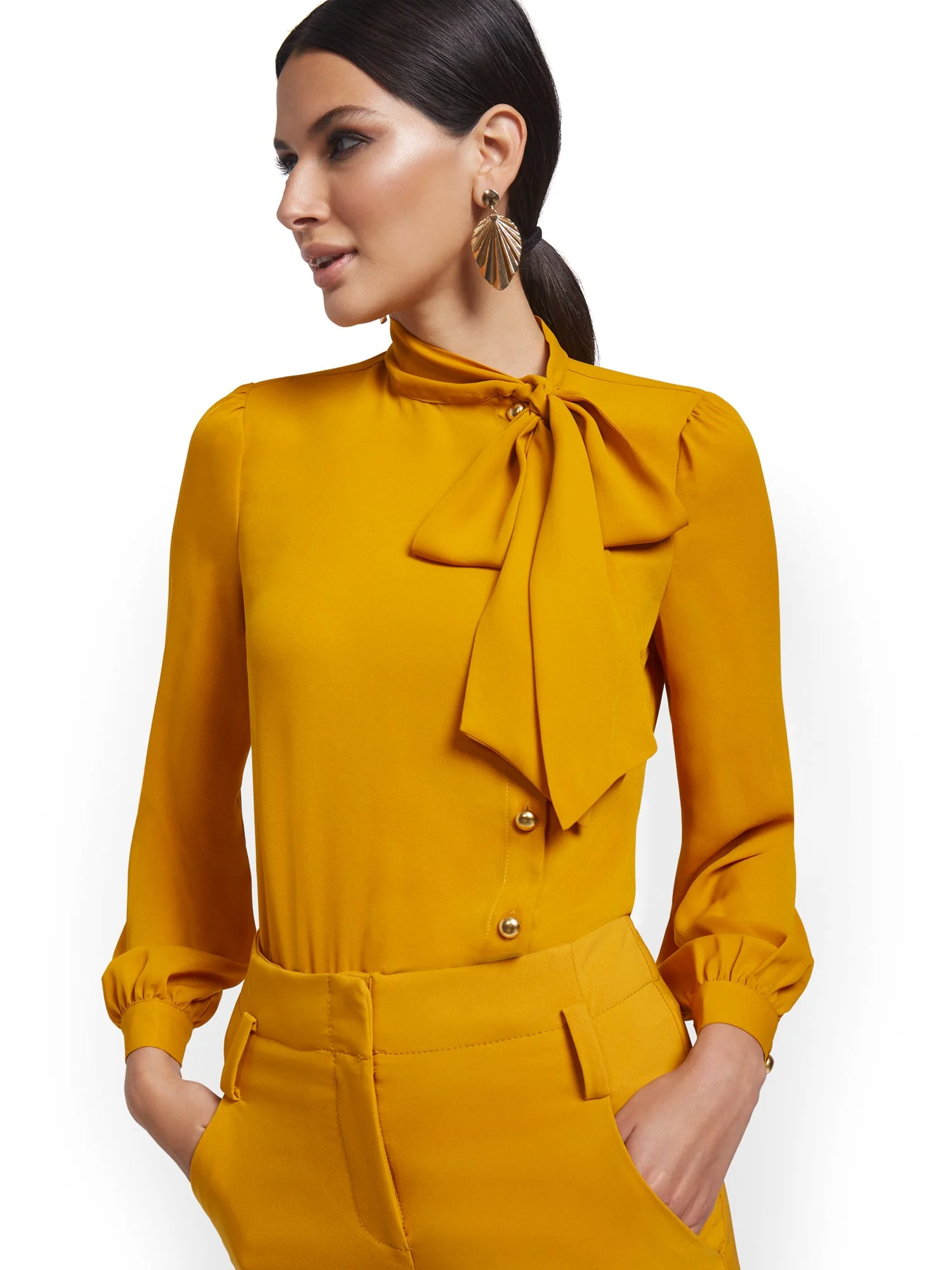 Petite Bow-Neck Blouse - Image 5
