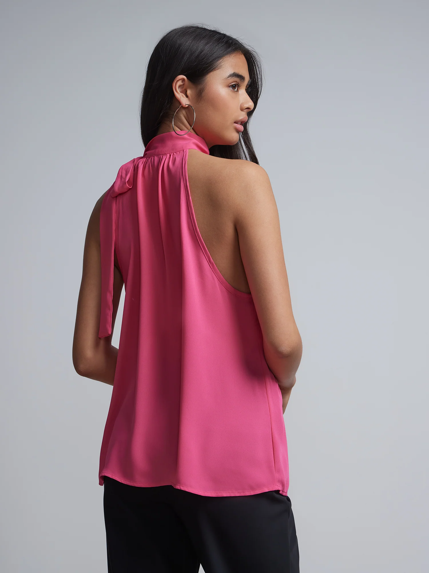 Petite Bow-Neck Halterneck Blouse - Image 13