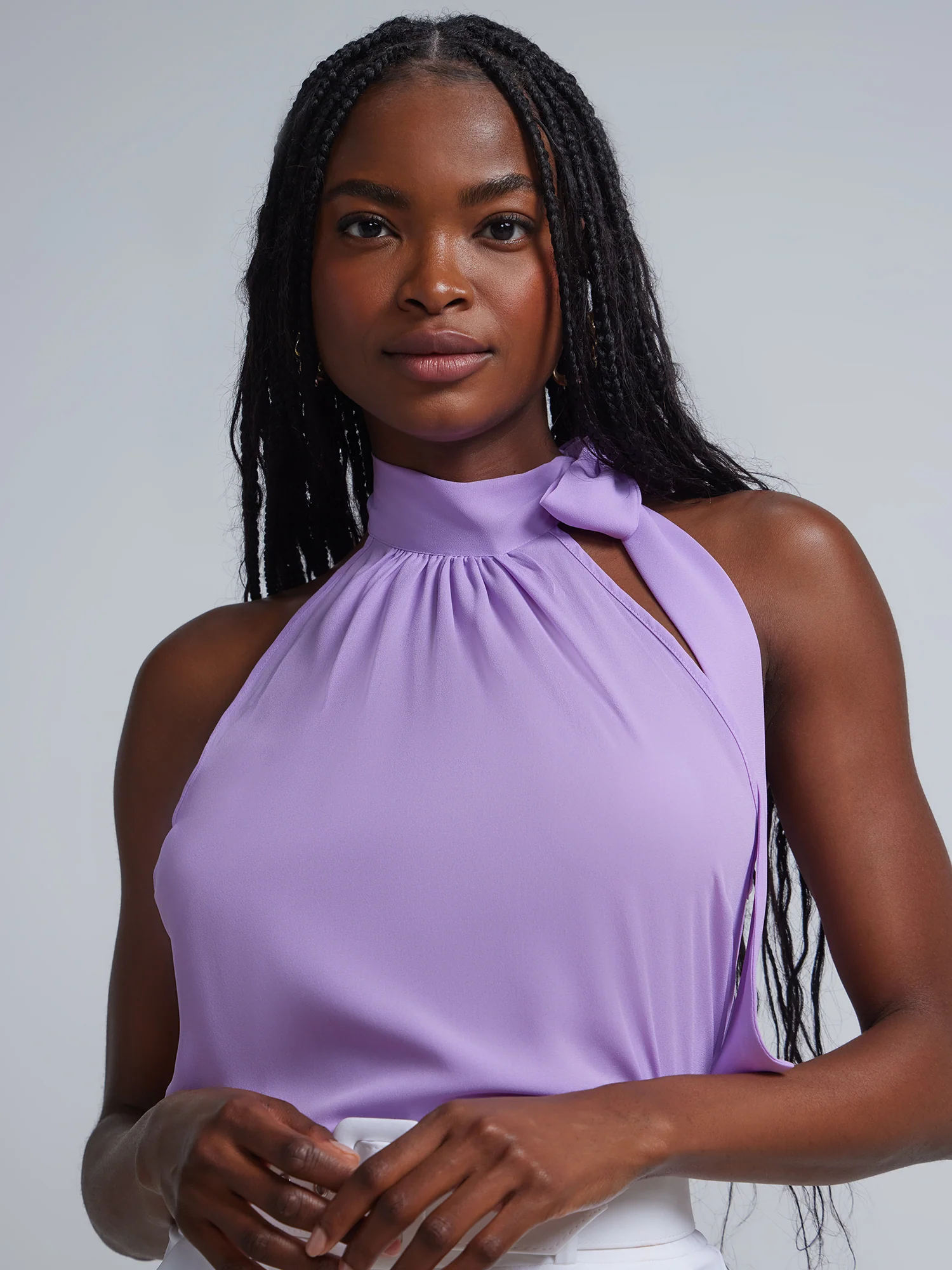 Petite Bow-Neck Halterneck Blouse - Image 16