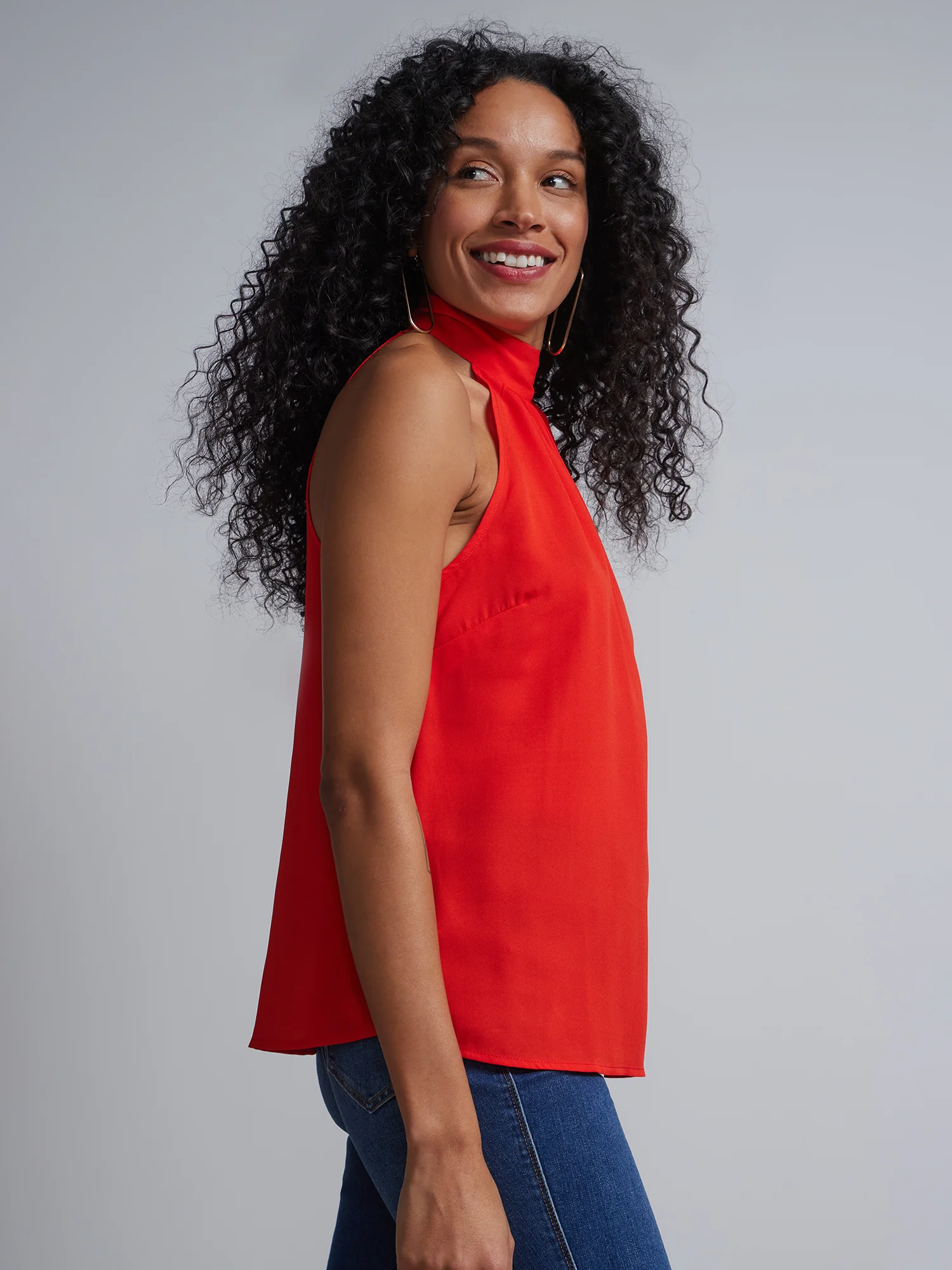 Petite Bow-Neck Halterneck Blouse - Image 7