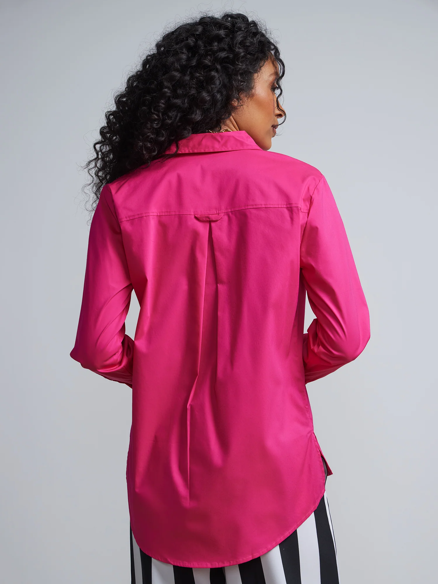 Petite Boyfriend Button-Front Secret Snap - NY&C Madison Shirt® - Image 20