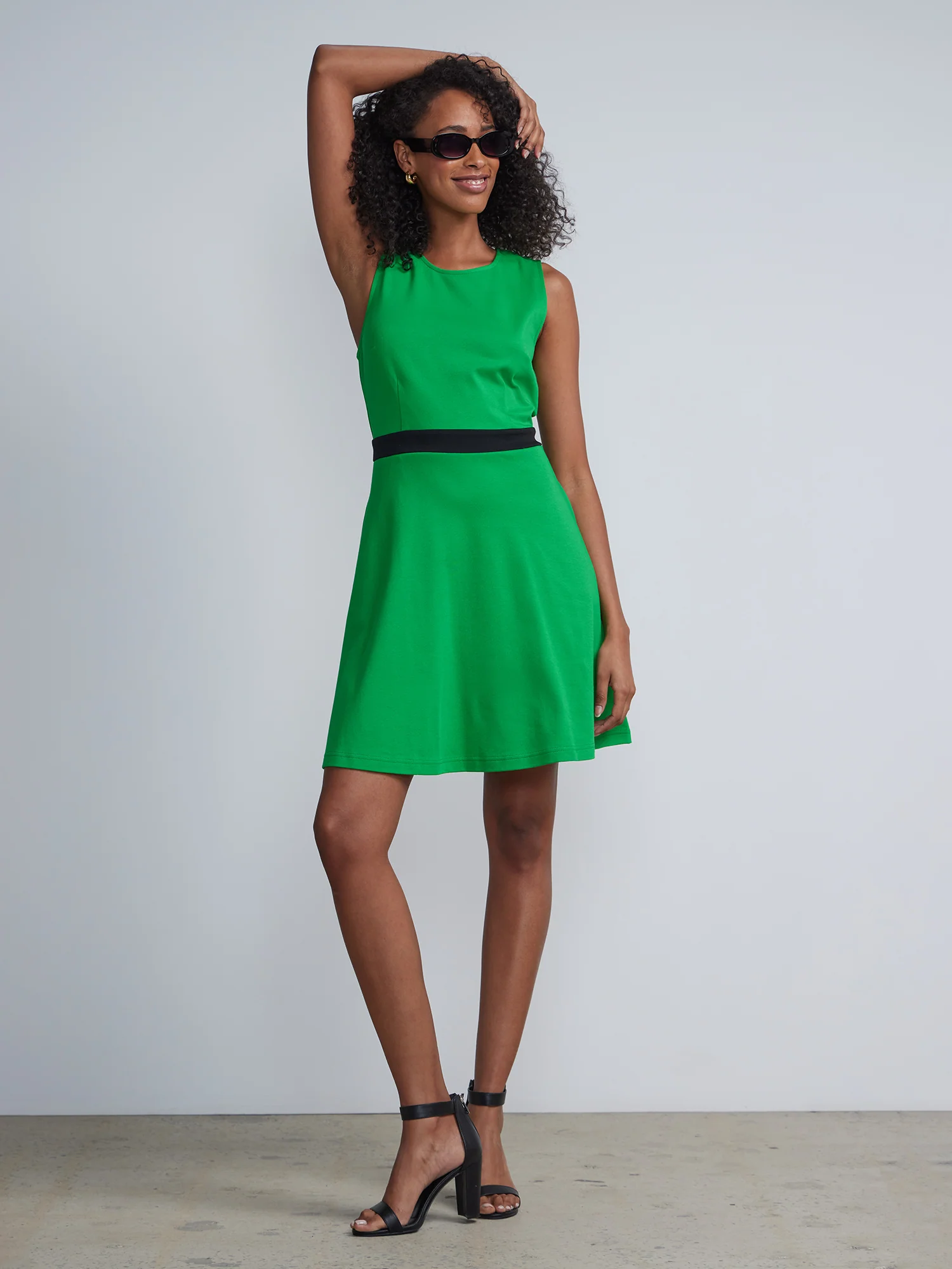 Petite Button-Back Flare Dress - City Knits - Image 9