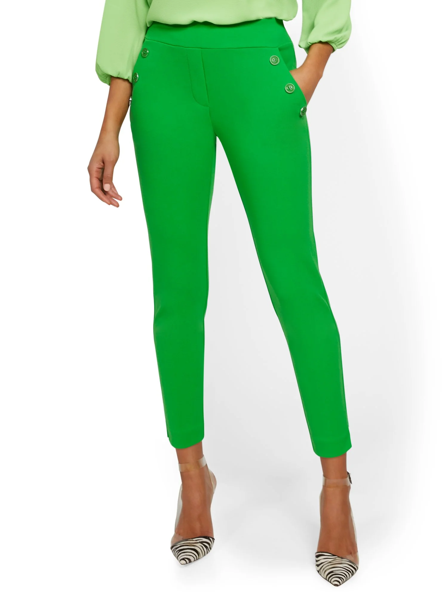Petite Button-Pocket Ankle Pant - Image 5