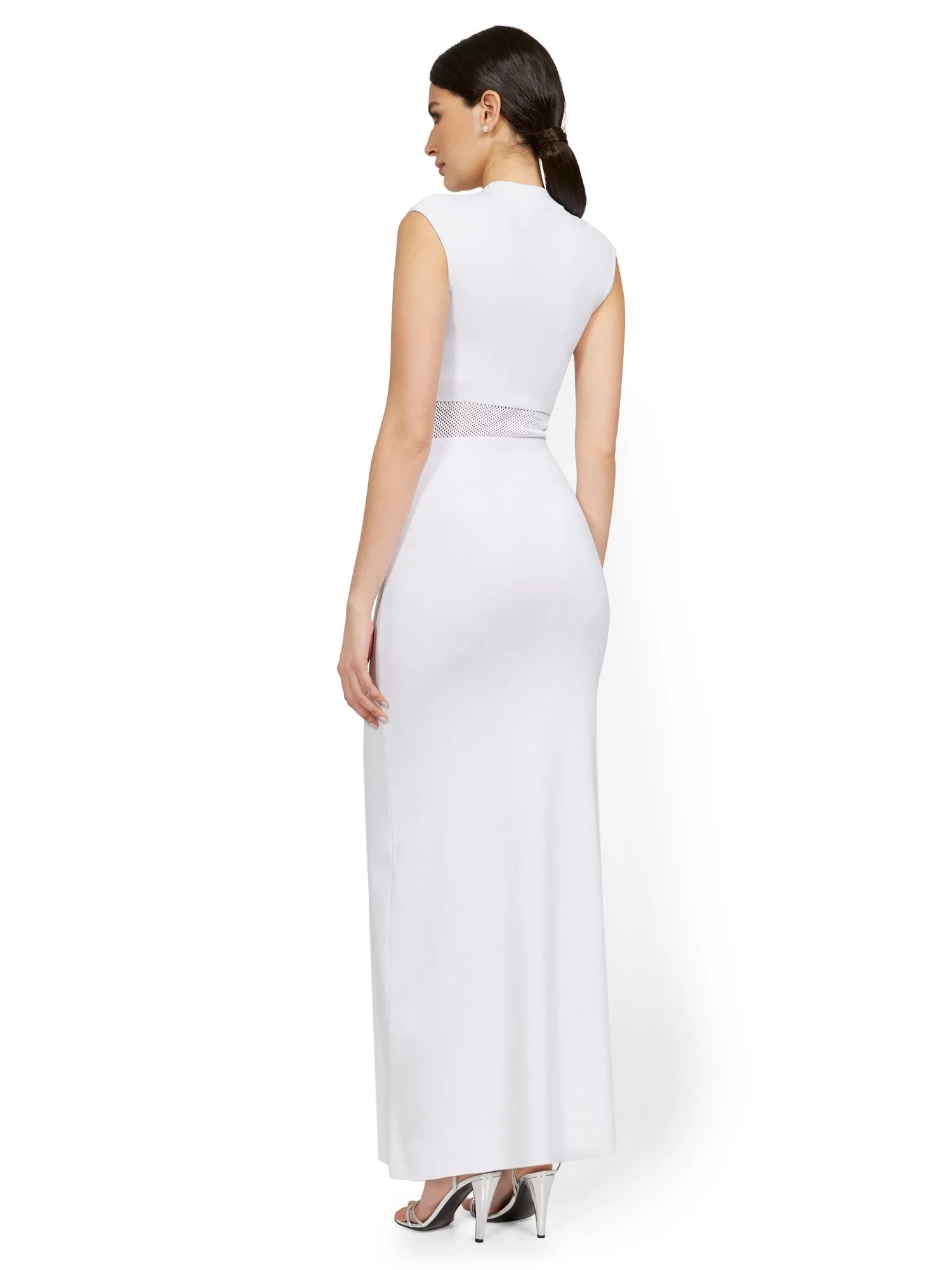 Petite Cap-Sleeve Slit-Leg Maxi Sweater Dress - Image 3