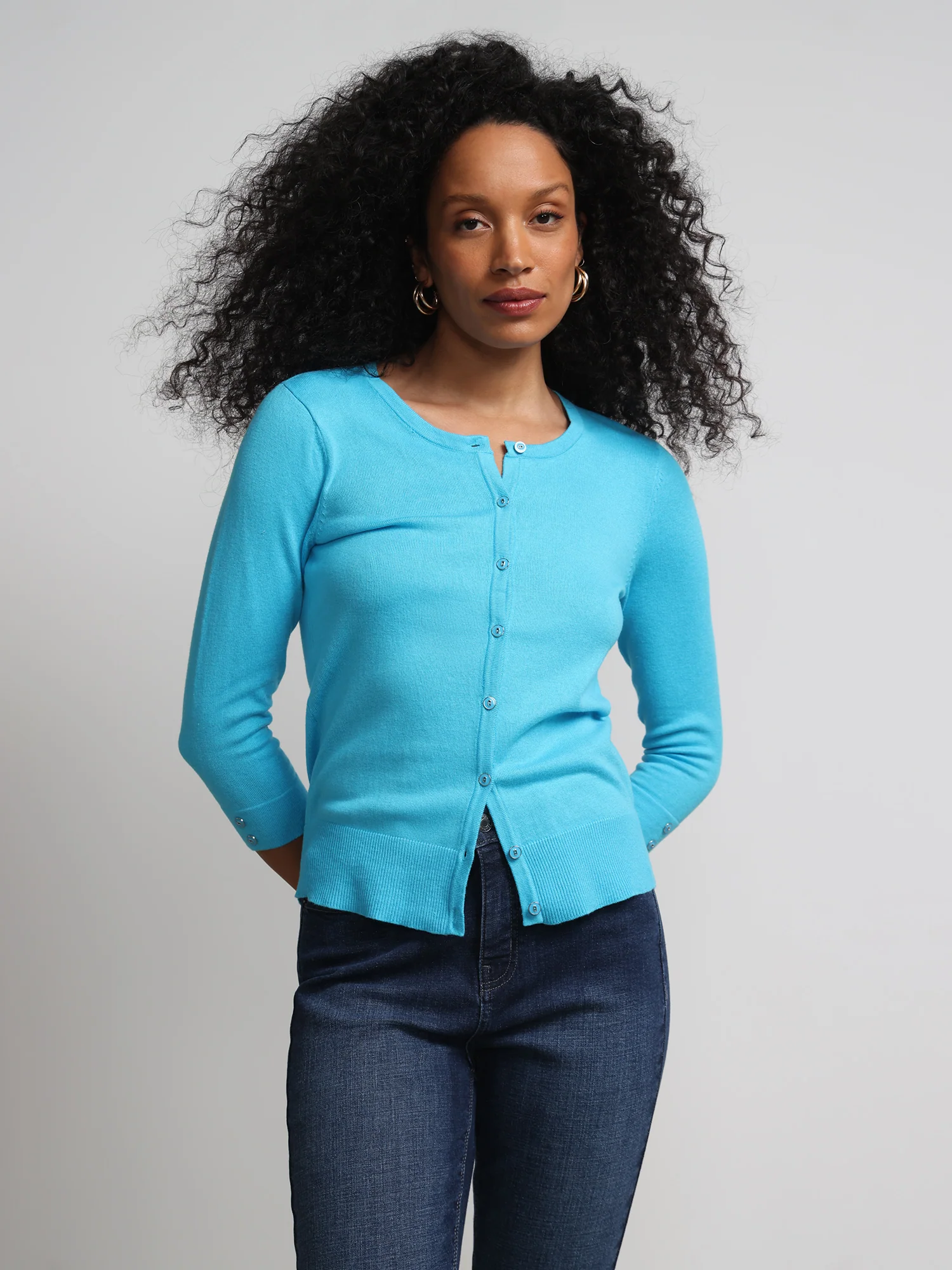 Petite Chelsea Crewneck Cardigan - Image 35