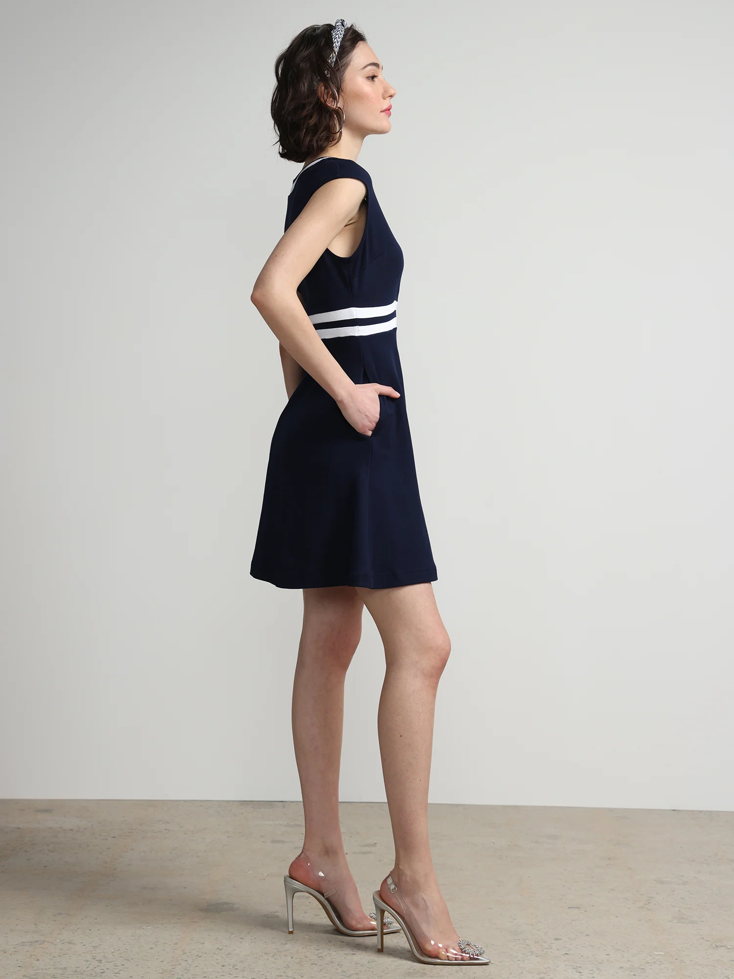 Petite Colorblock Accent Wrap Dress - City Knits - Image 12